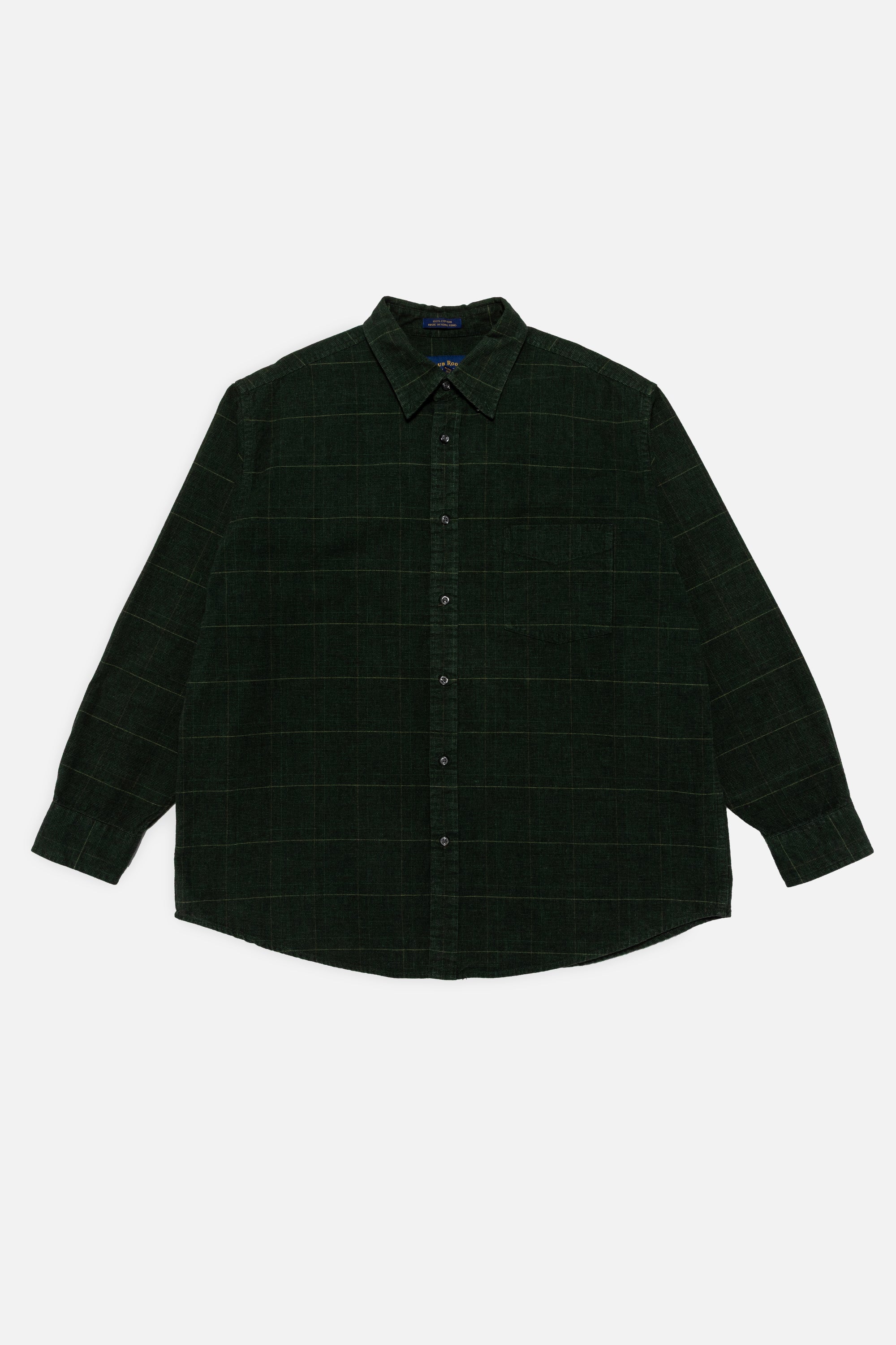 Vintage Corduroy Plaid Button Down Shirt