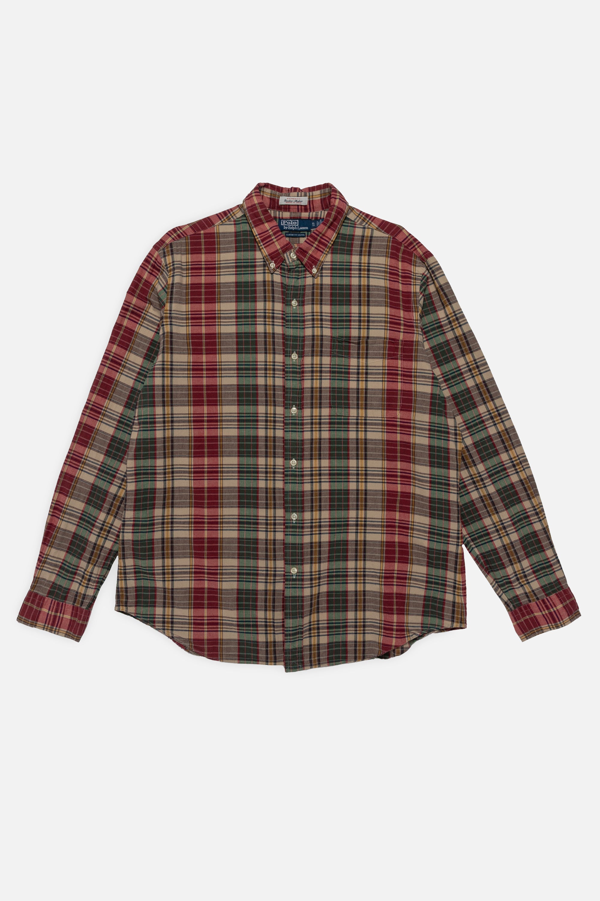 Vintage Polo Plaid Button Down Shirt