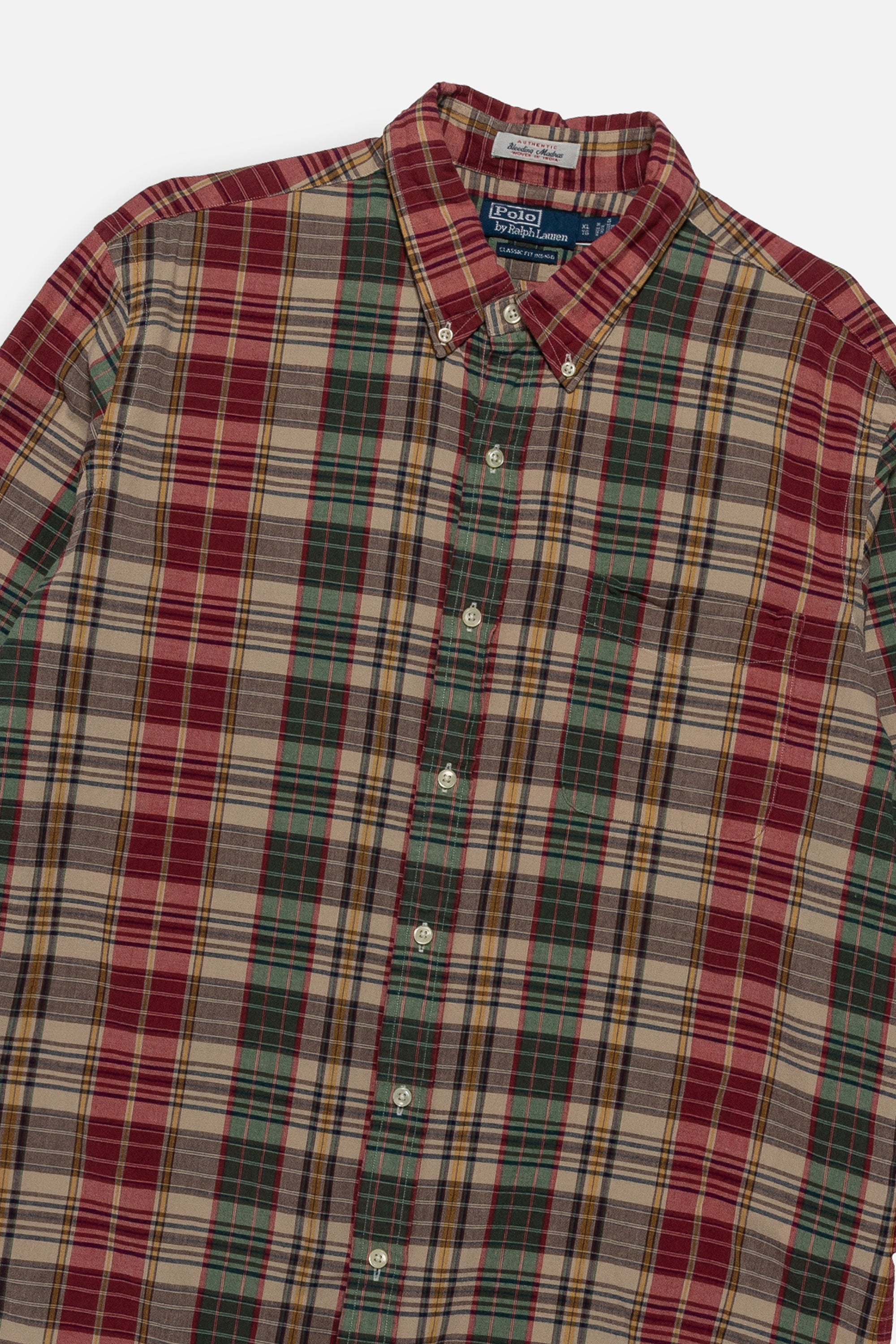 Vintage Polo Plaid Button Down Shirt
