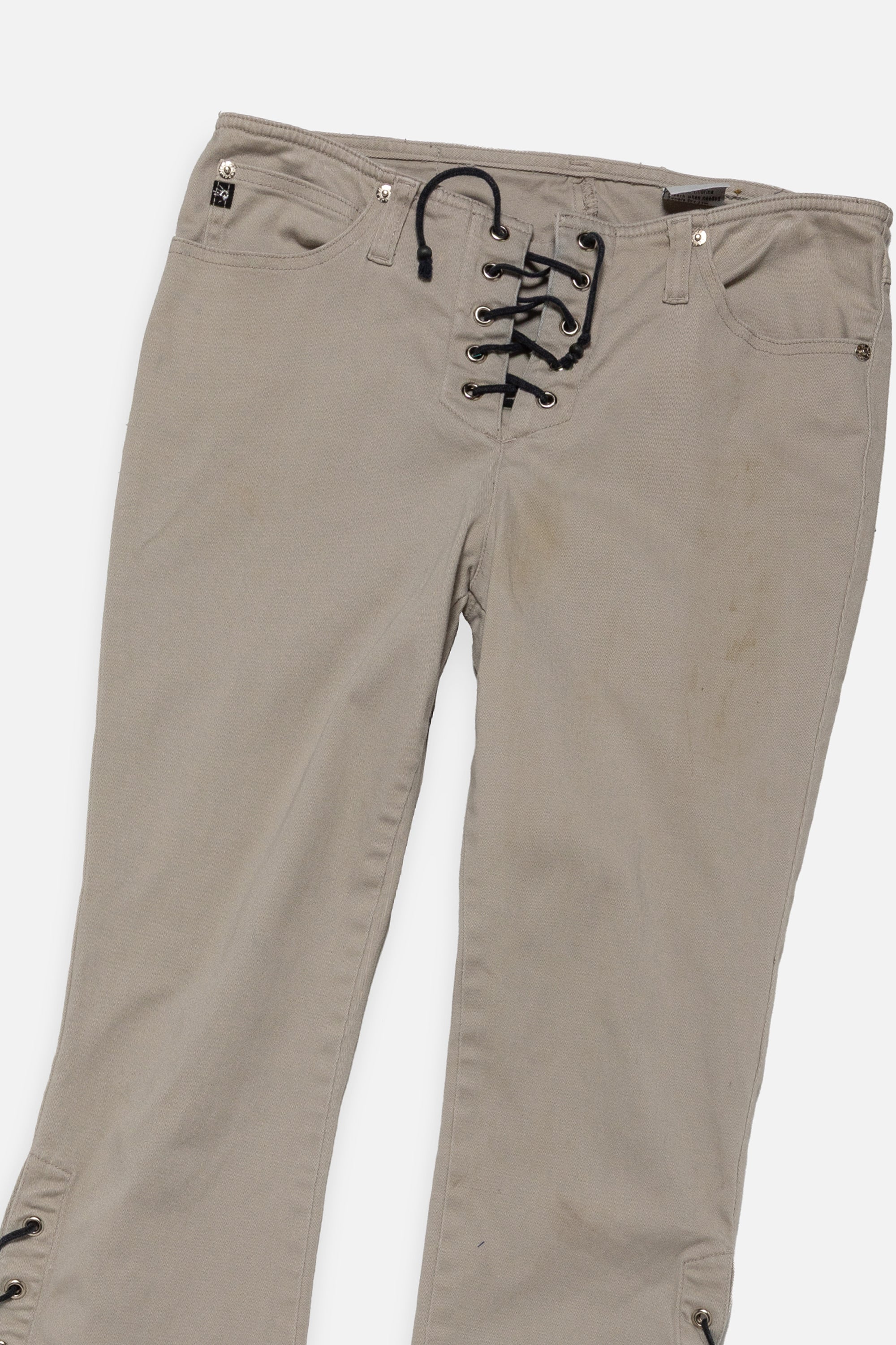 Vintage Y2K Lace-Up Flare Jeans