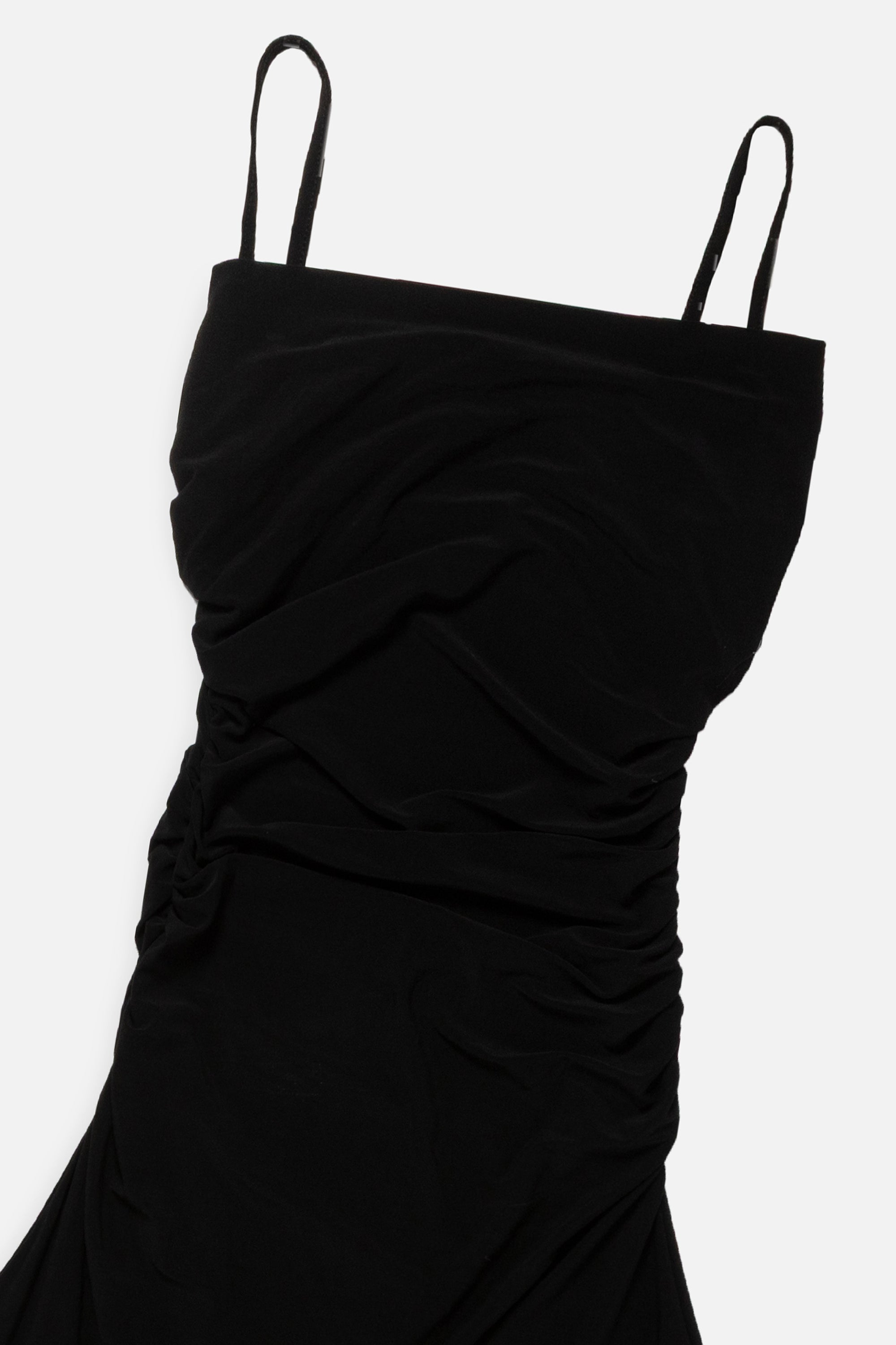 Vintage Ruched Flounce Dress