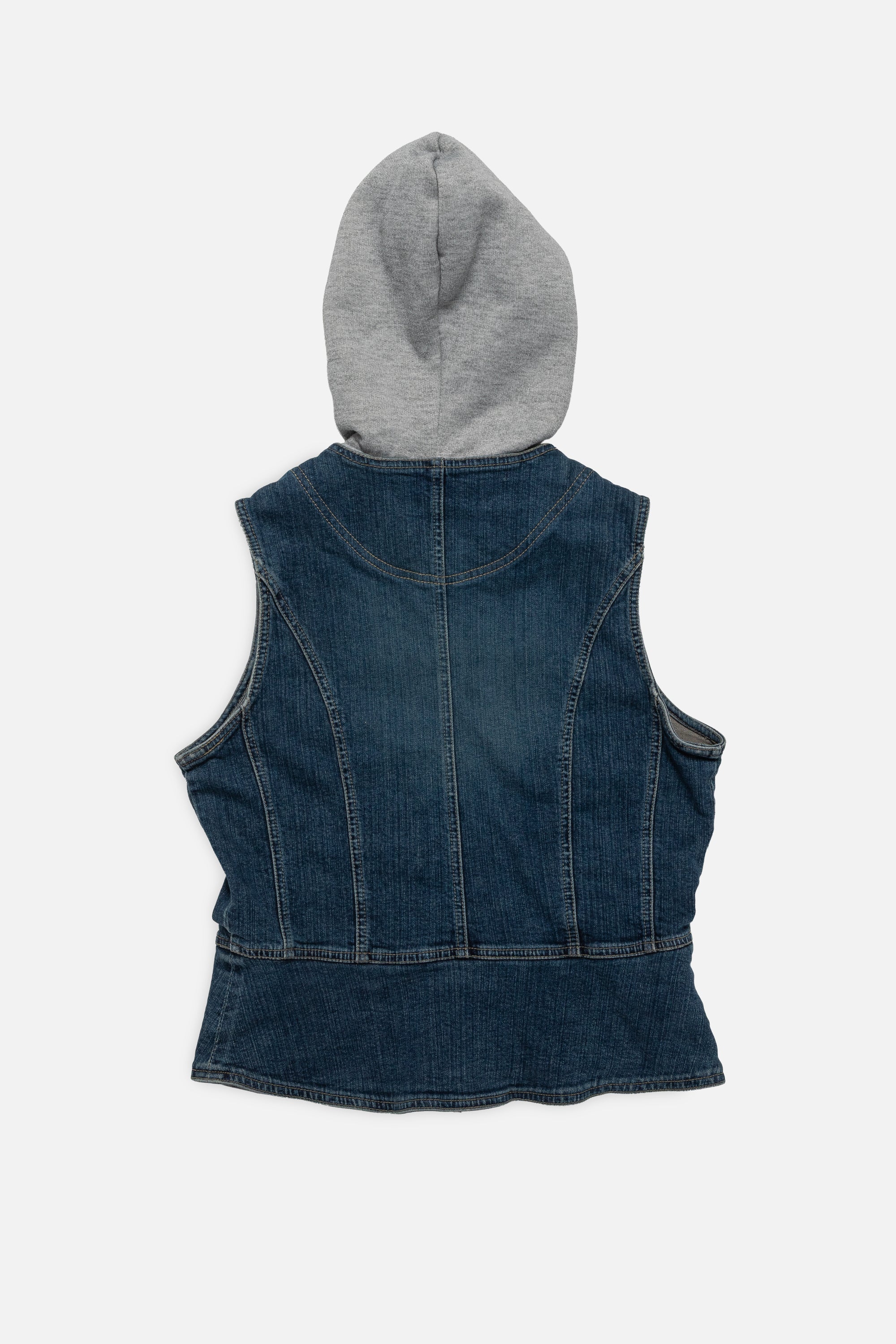 Vintage Denim Hooded Vest