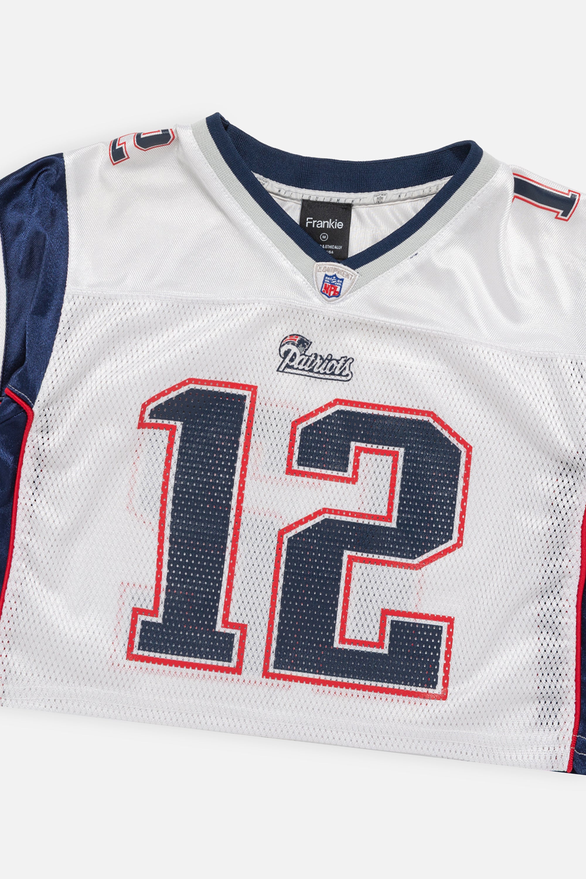 Rework New England Patriots Crop Jersey