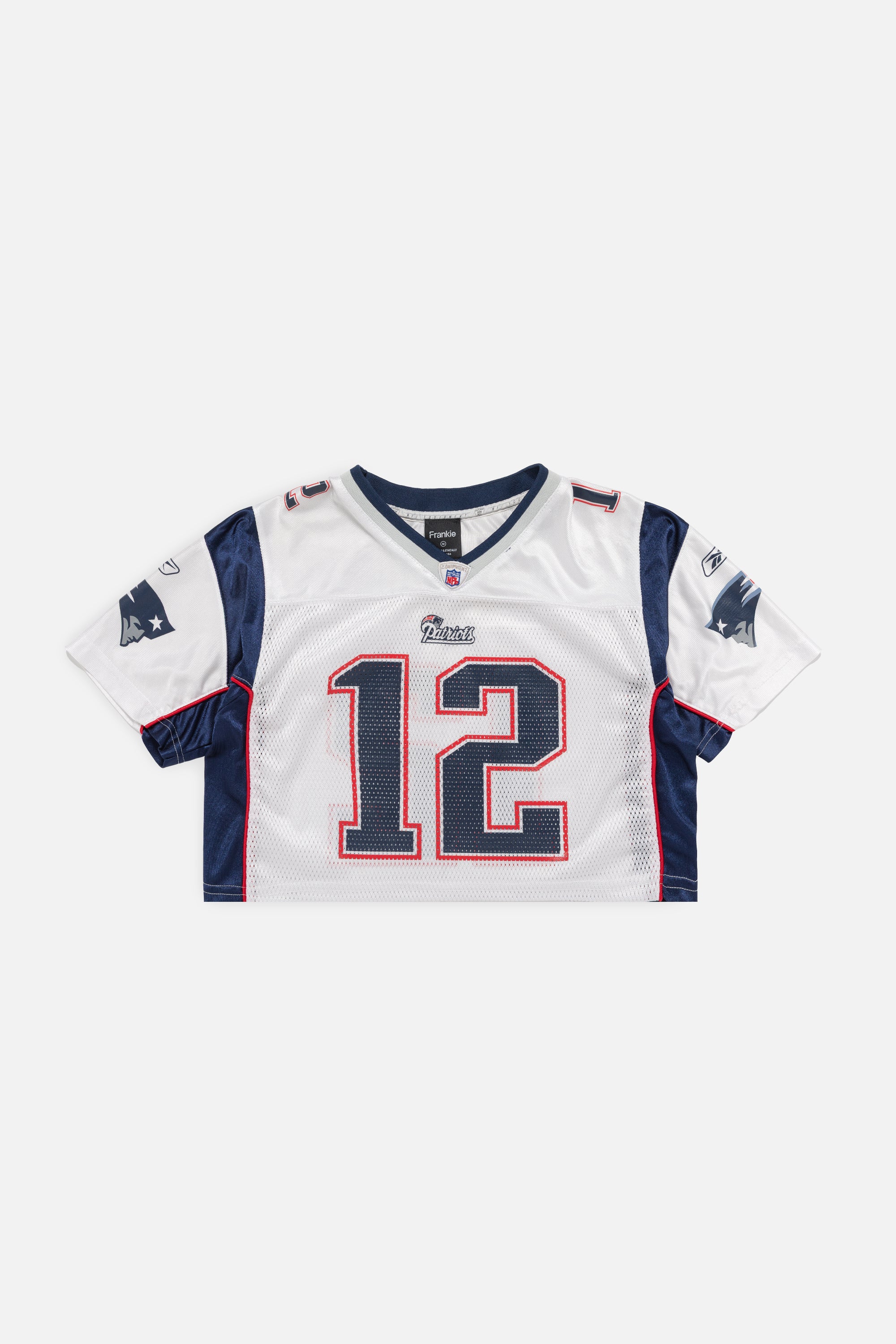 Rework New England Patriots Crop Jersey