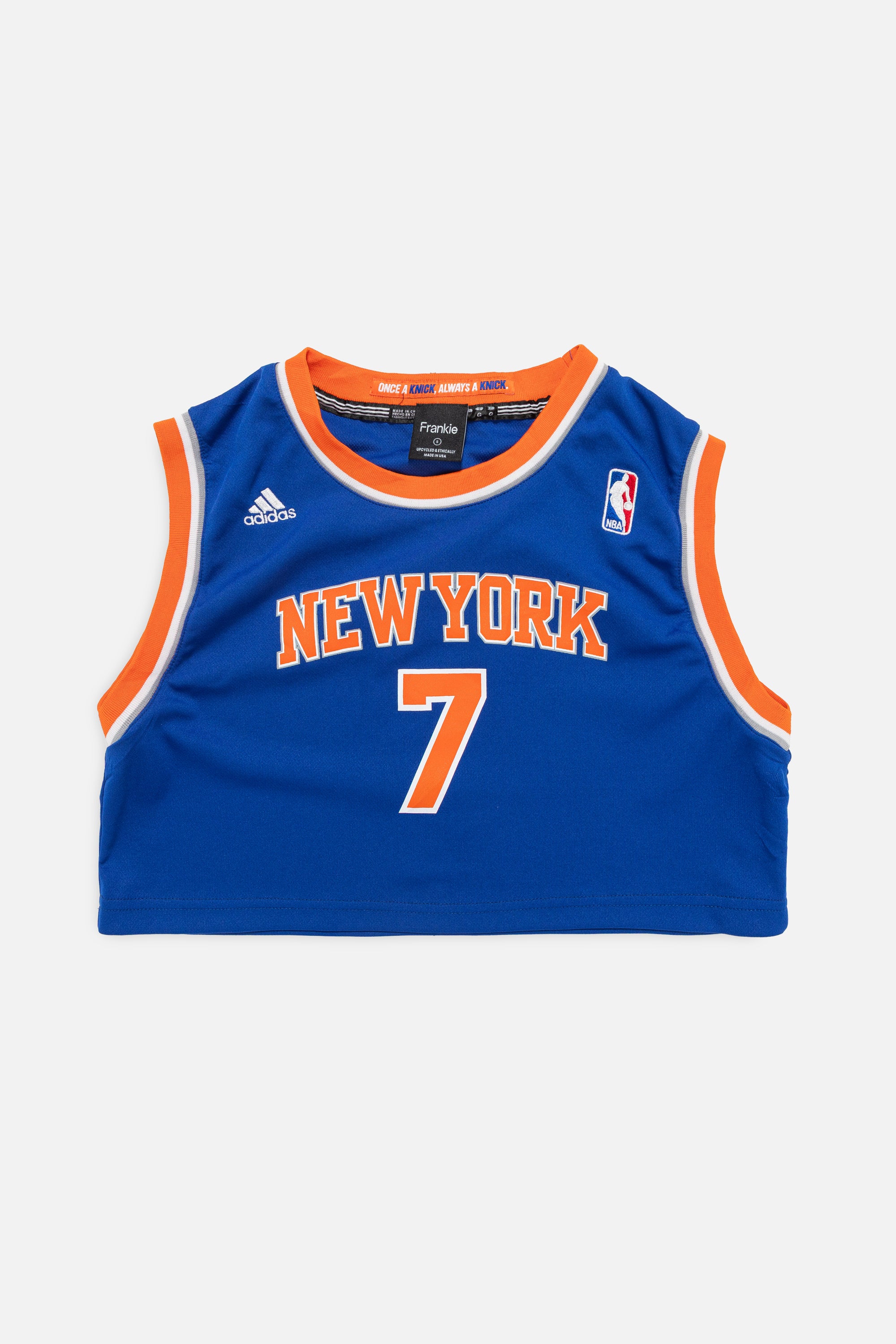 Rework New York Knicks Crop Jersey-NBA-Frankie Collective-Rework-Vintage-Streetwear