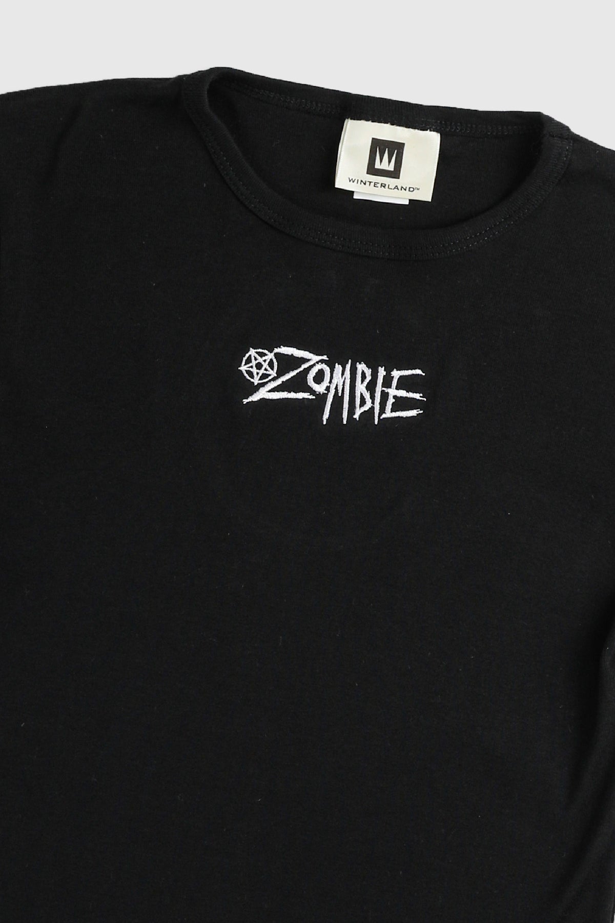 Deadstock "Zombie" Baby Tee - M-TOPS-vendor-unknown-M-Frankie Collective Rare Vintage Streetwear Reworks