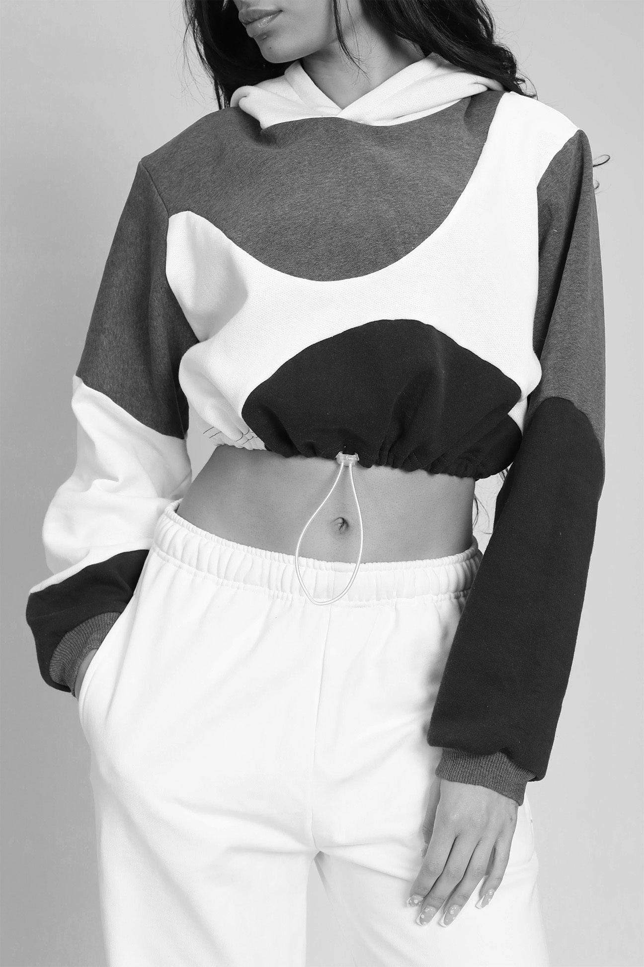 Rework Nike Wave Crop Sweatshirt - L-SWEATERS-Nike-L-Frankie Collective Rare Vintage Streetwear Reworks
