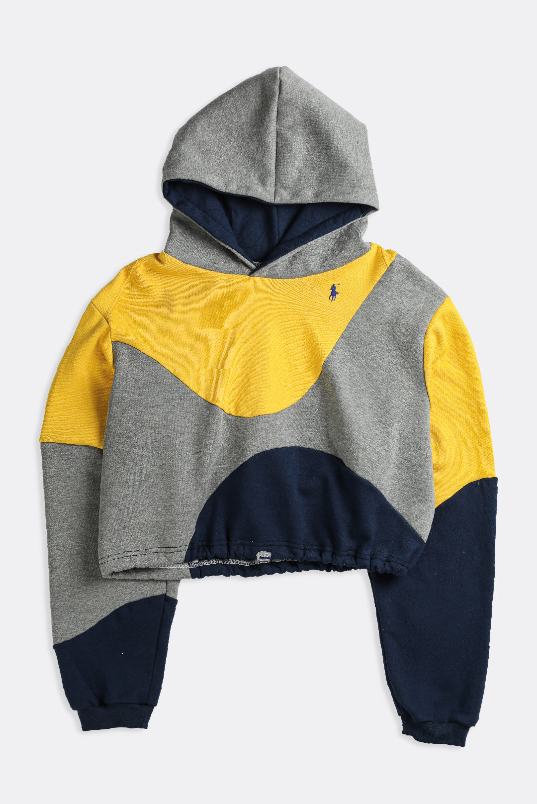 Rework Wave Crop Sweatshirt - M-SWEATERS-vendor-unknown-Frankie Collective Rare Vintage Streetwear Reworks