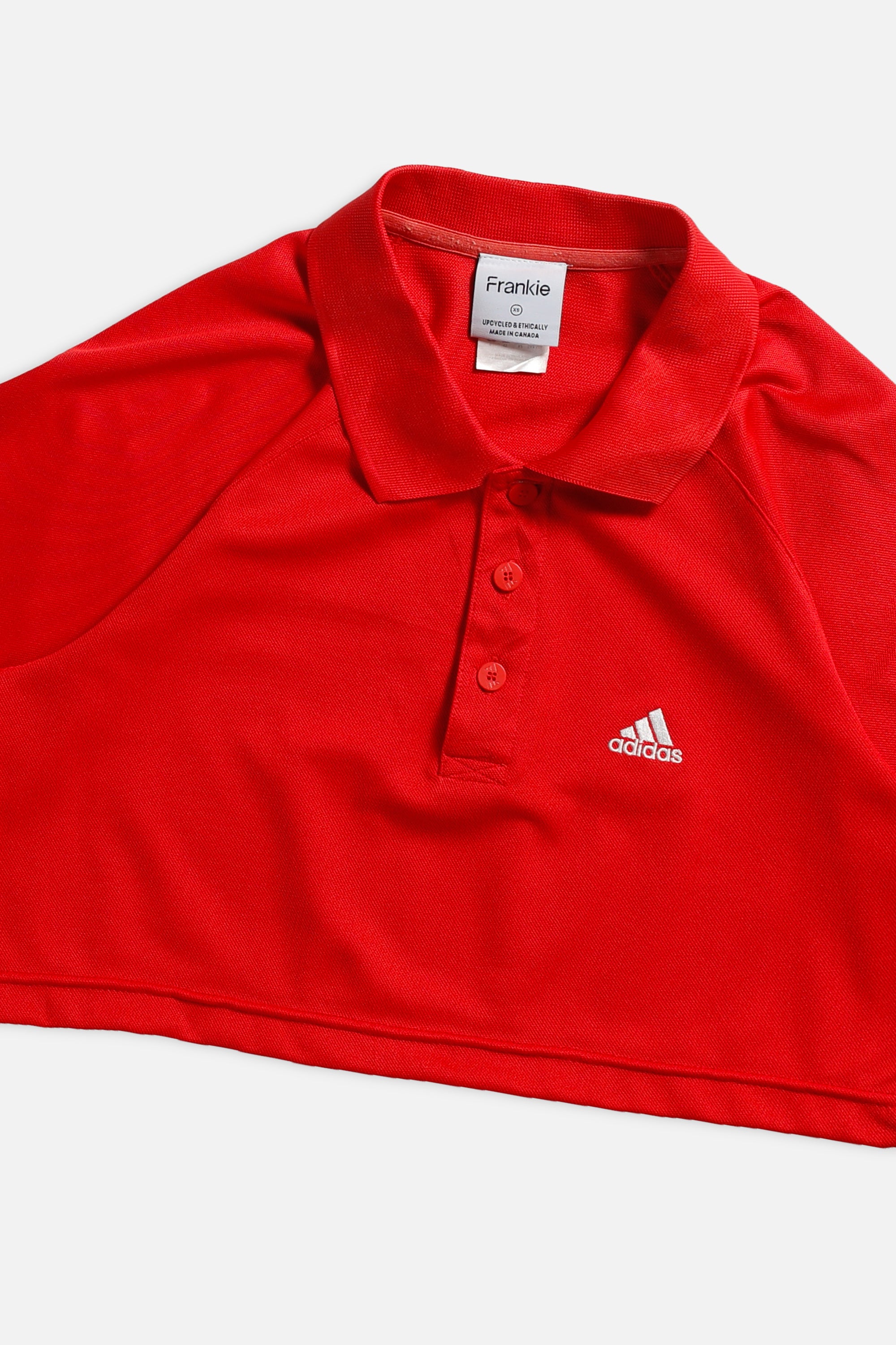 Rework Adidas Crop Collared Tee - XS-T-SHIRTS-Adidas-Frankie Collective