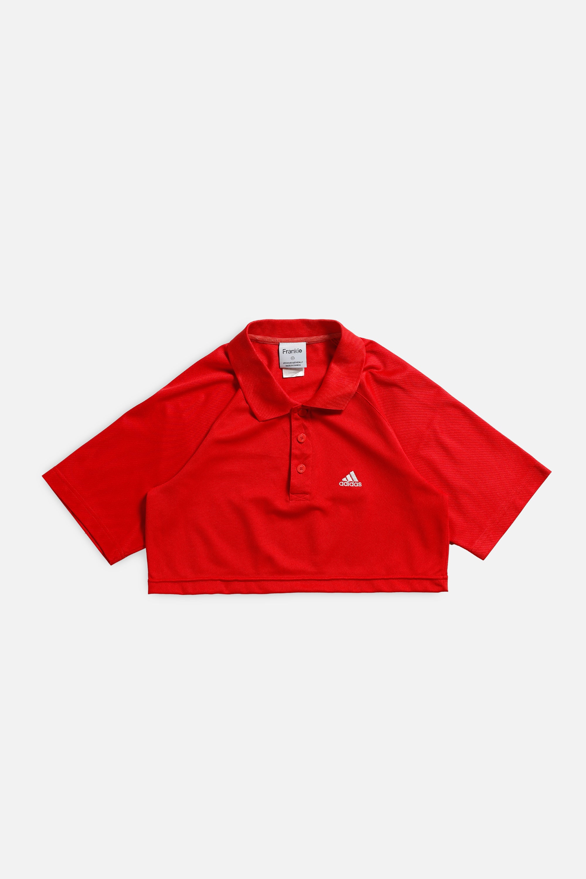 Rework Adidas Crop Collared Tee - XS-T-SHIRTS-Adidas-Frankie Collective