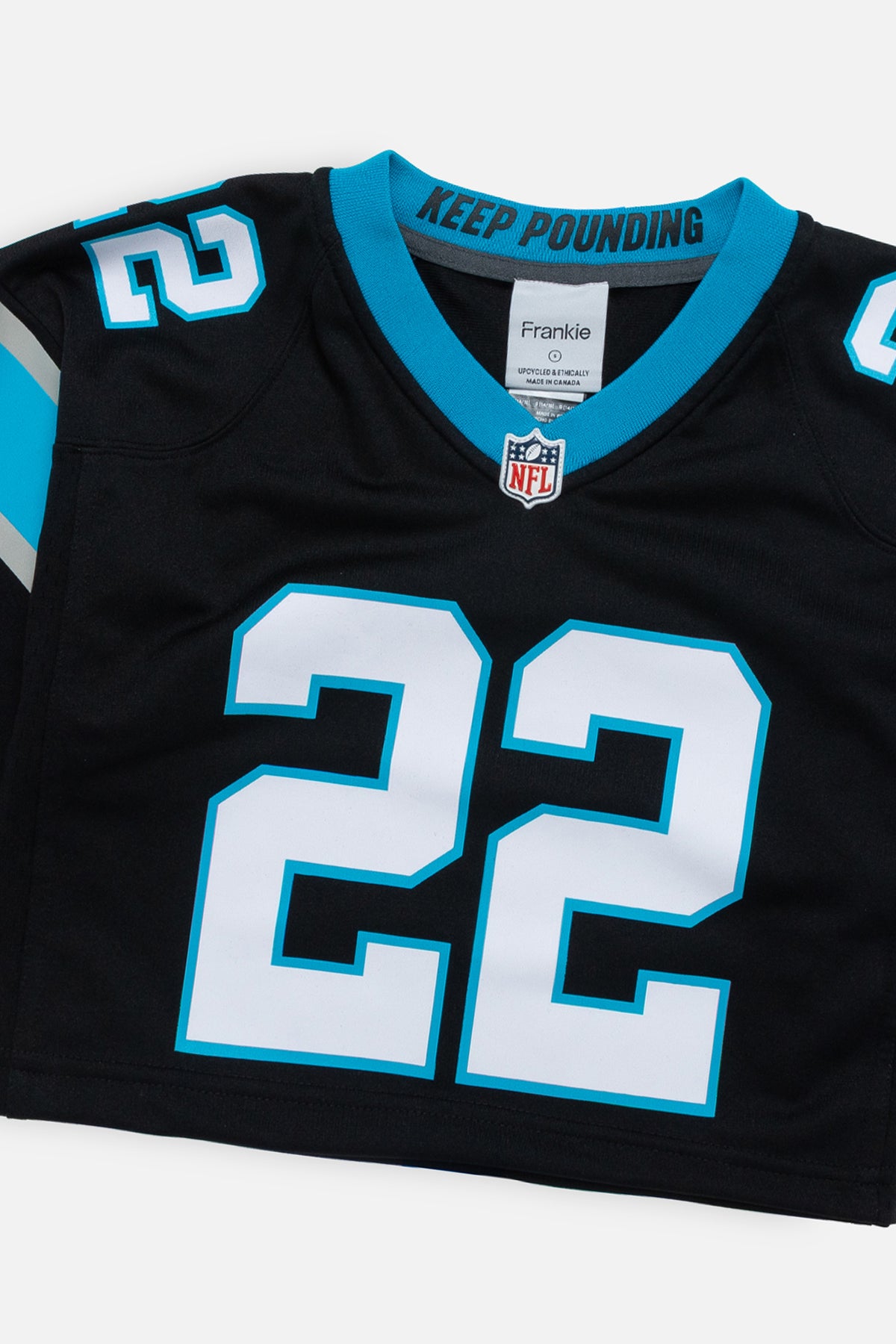 Rework Carolina Panthers Crop Jersey - S-JERSEYS-NFL-Frankie Collective