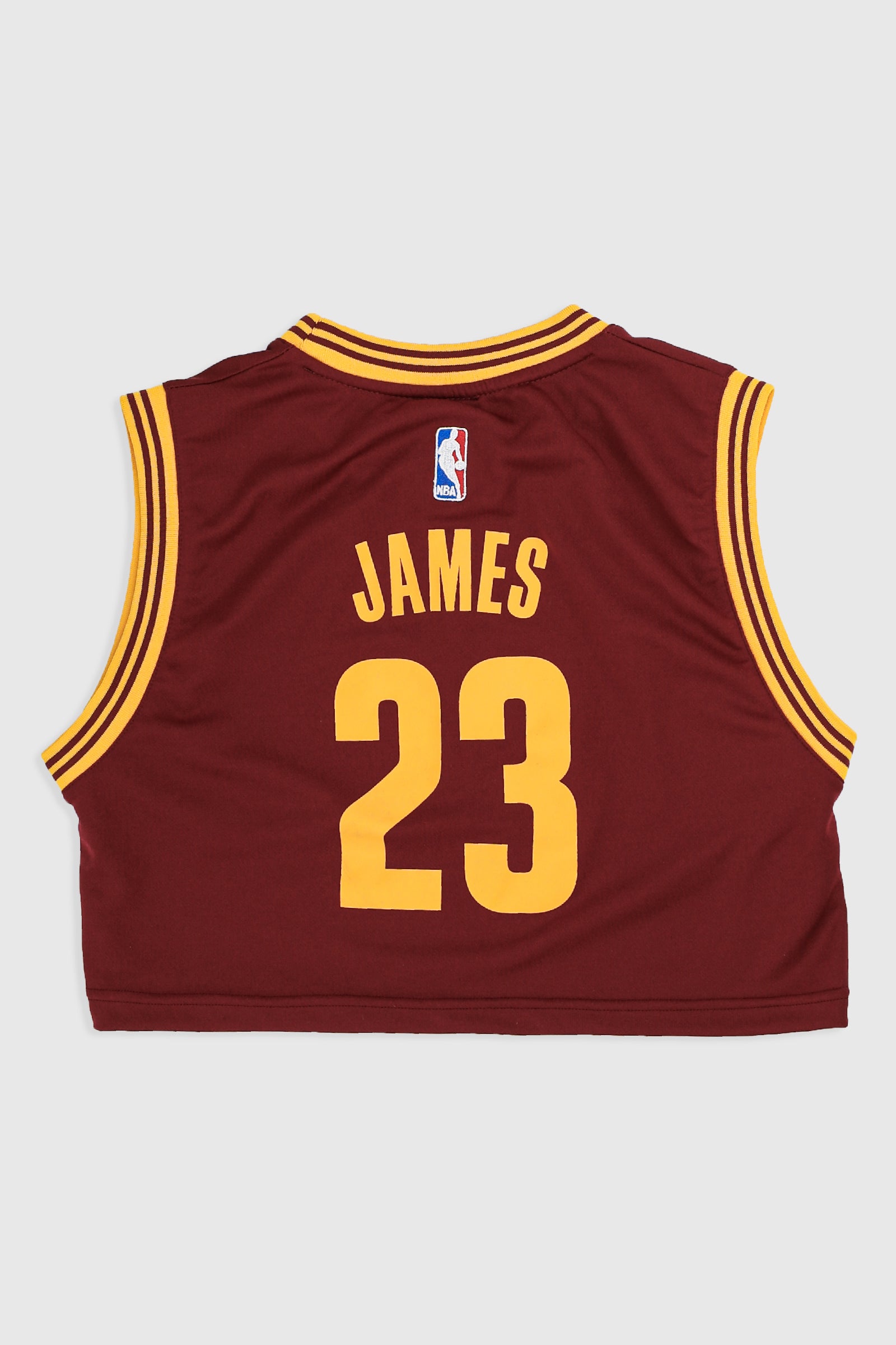 Rework Cavaliers James Crop Jersey - XS, M, L, XL-JERSEYS-NBA-XS-Frankie Collective Rare Vintage Streetwear Reworks
