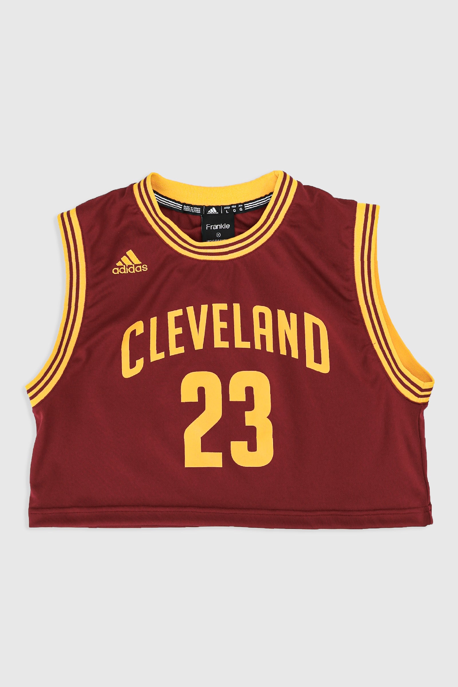 Rework Cavaliers James Crop Jersey - XS, M, L, XL-JERSEYS-NBA-XS-Frankie Collective Rare Vintage Streetwear Reworks