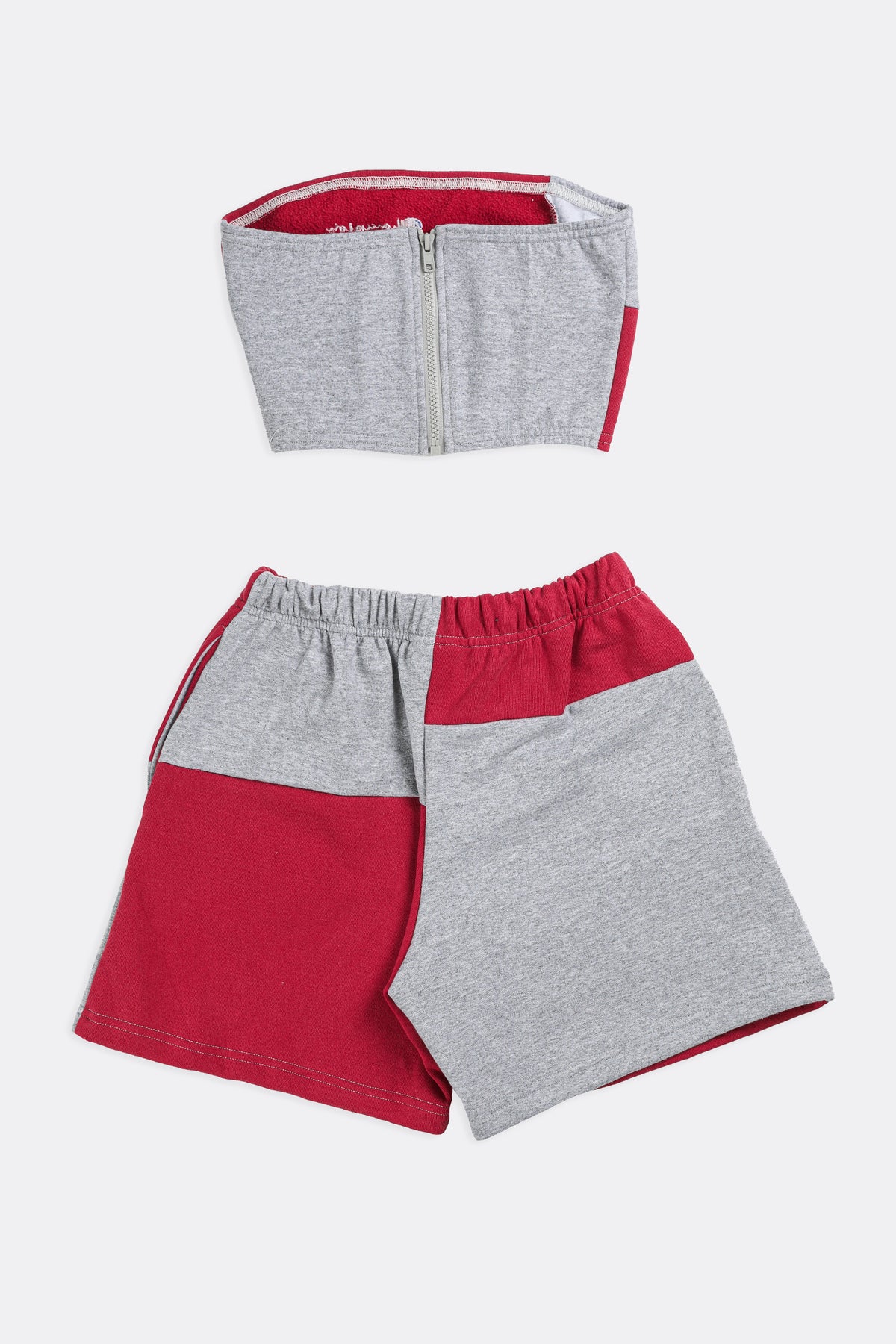 Rework Champion Patchwork Sweatshorts Set - XS-SETS-Champion-Frankie Collective Rare Vintage Streetwear Reworks
