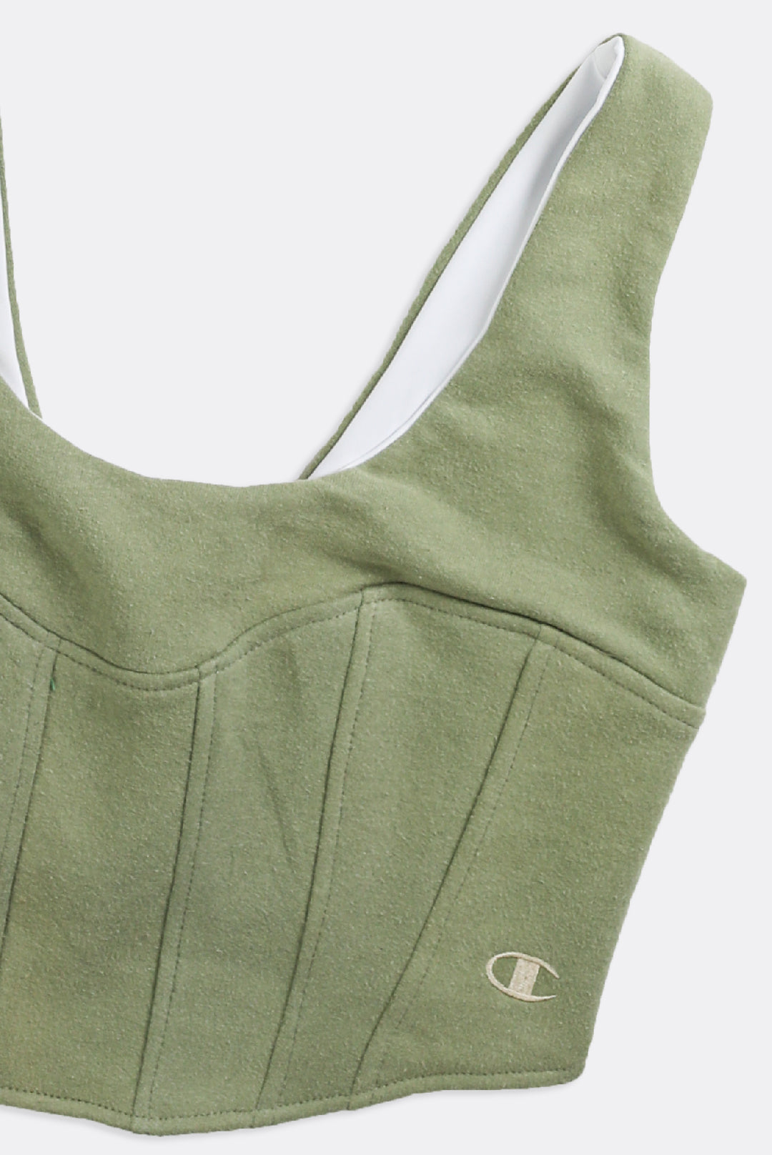Rework Champion Sweatshirt Bustier - L-TOPS-Champion-Frankie Collective Rare Vintage Streetwear Reworks