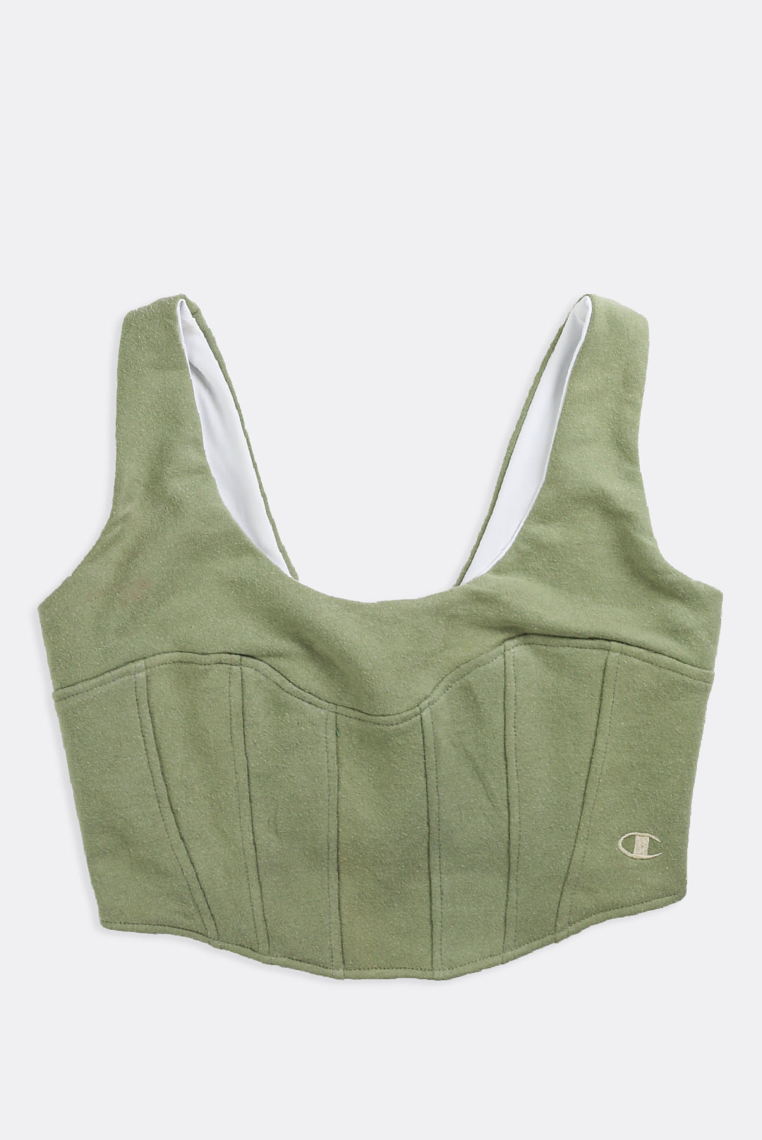 Rework Champion Sweatshirt Bustier - L-TOPS-Champion-Frankie Collective Rare Vintage Streetwear Reworks