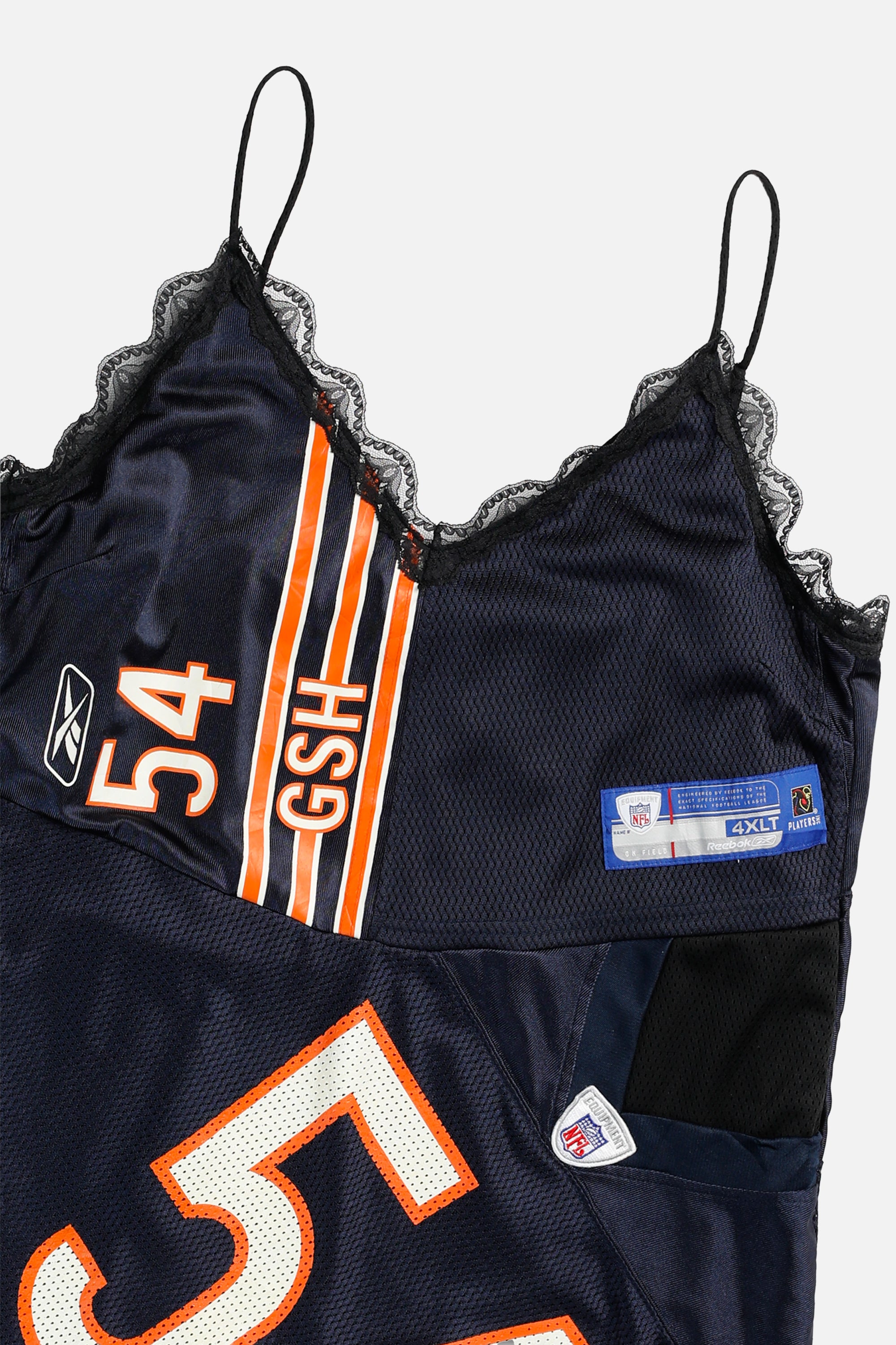 Rework Chicago Bears NFL Lace Dress - XXL-DRESSES-NFL-XXL-Frankie Collective Rare Vintage Streetwear Reworks
