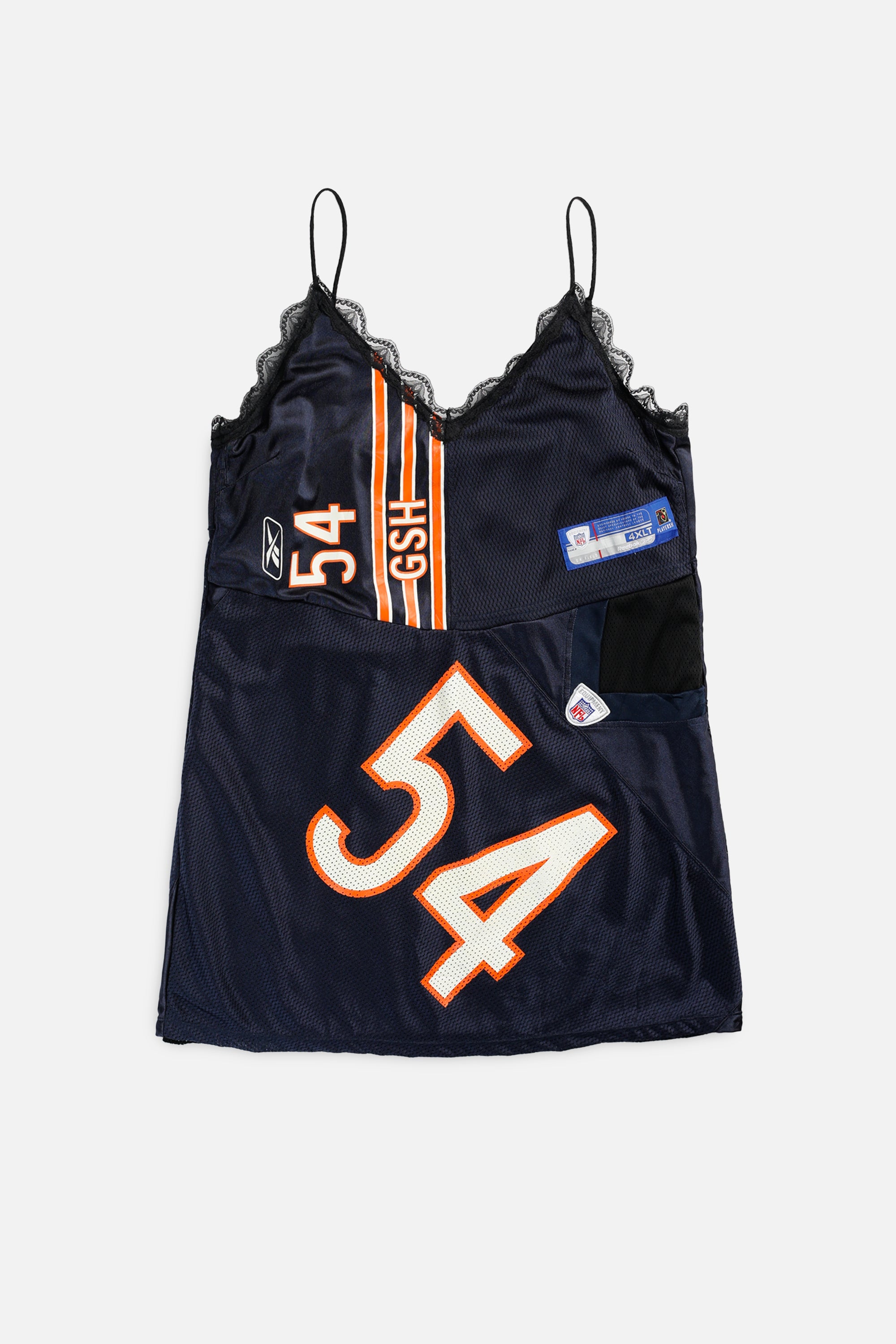 Rework Chicago Bears NFL Lace Dress - XXL-DRESSES-NFL-XXL-Frankie Collective Rare Vintage Streetwear Reworks