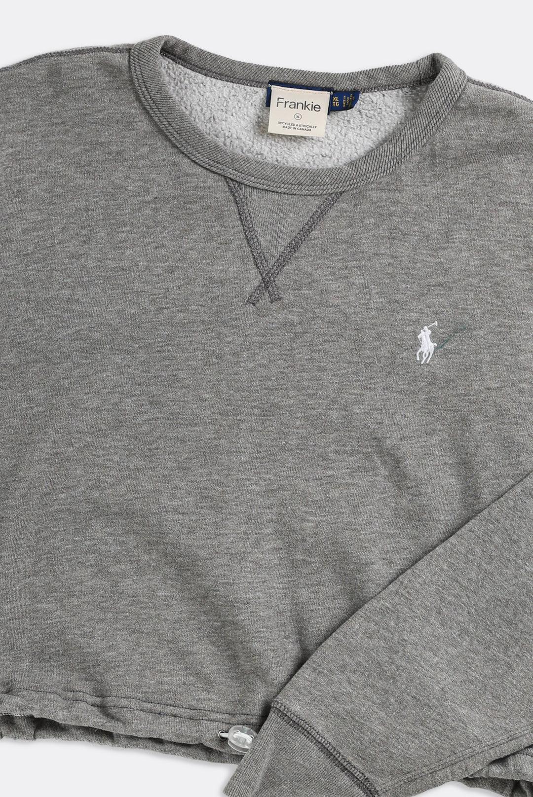 Rework Cinched Crop Sweatshirt - XL-SWEATERS-vendor-unknown-Frankie Collective Rare Vintage Streetwear Reworks