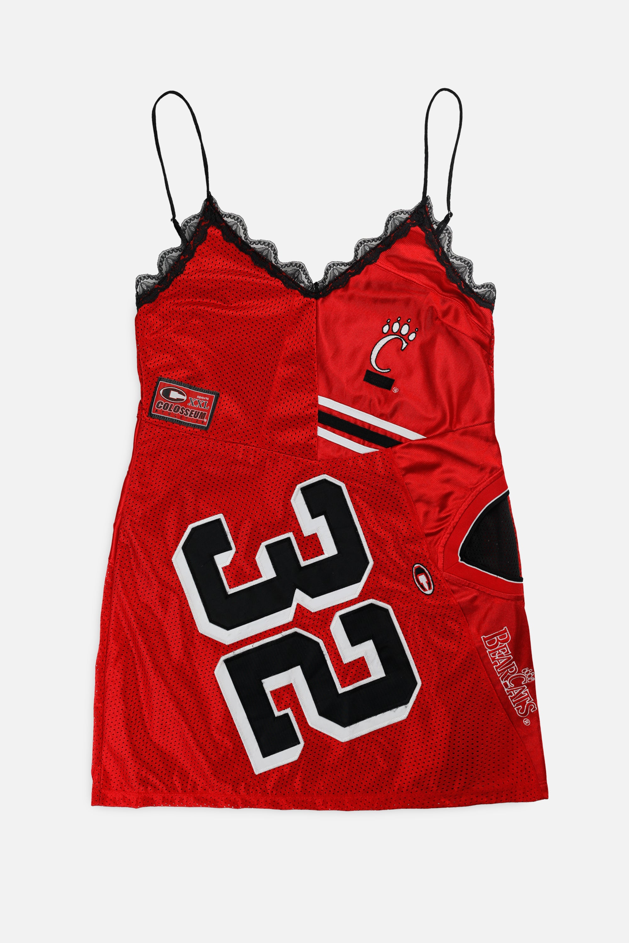 Rework Cincinnati Bearcats NCAA Lace Dress - L-DRESSES-NCAA-L-Frankie Collective Rare Vintage Streetwear Reworks