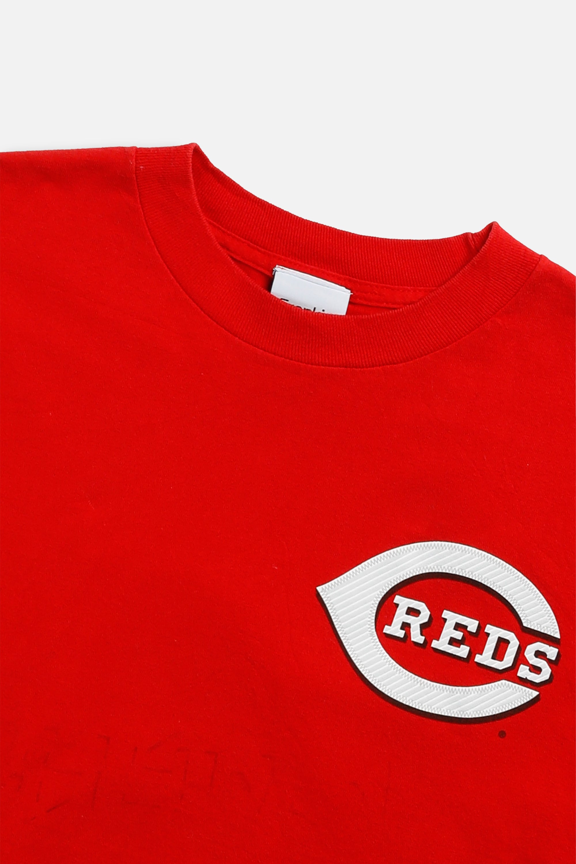 Rework Cincinnati Reds MLB Crop Tee - M-TOPS-MLB-M-Frankie Collective Rare Vintage Streetwear Reworks
