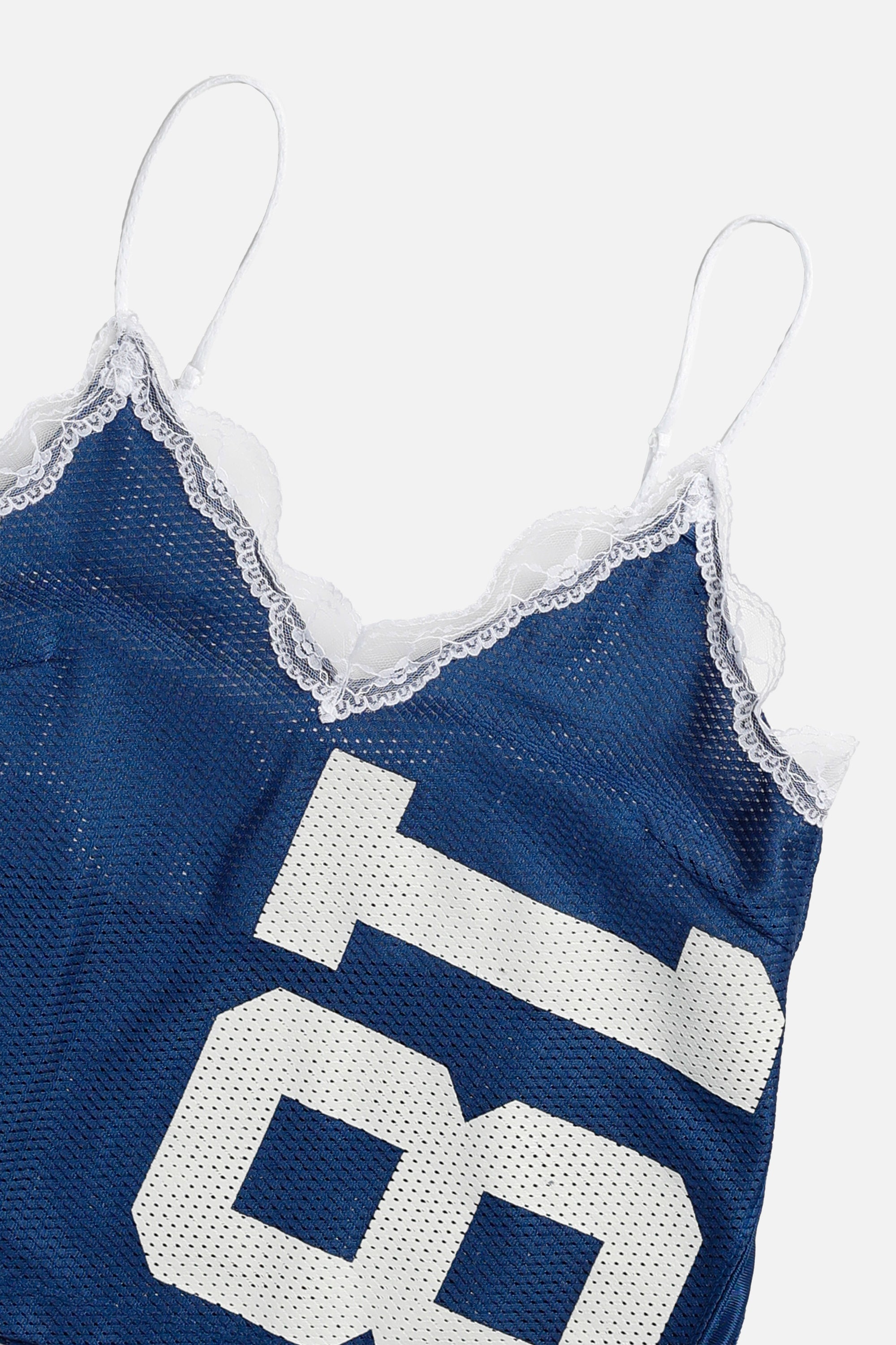 Rework NFL Lace Tank - M-TOPS-NFL-M-Frankie Collective Rare Vintage Streetwear Reworks