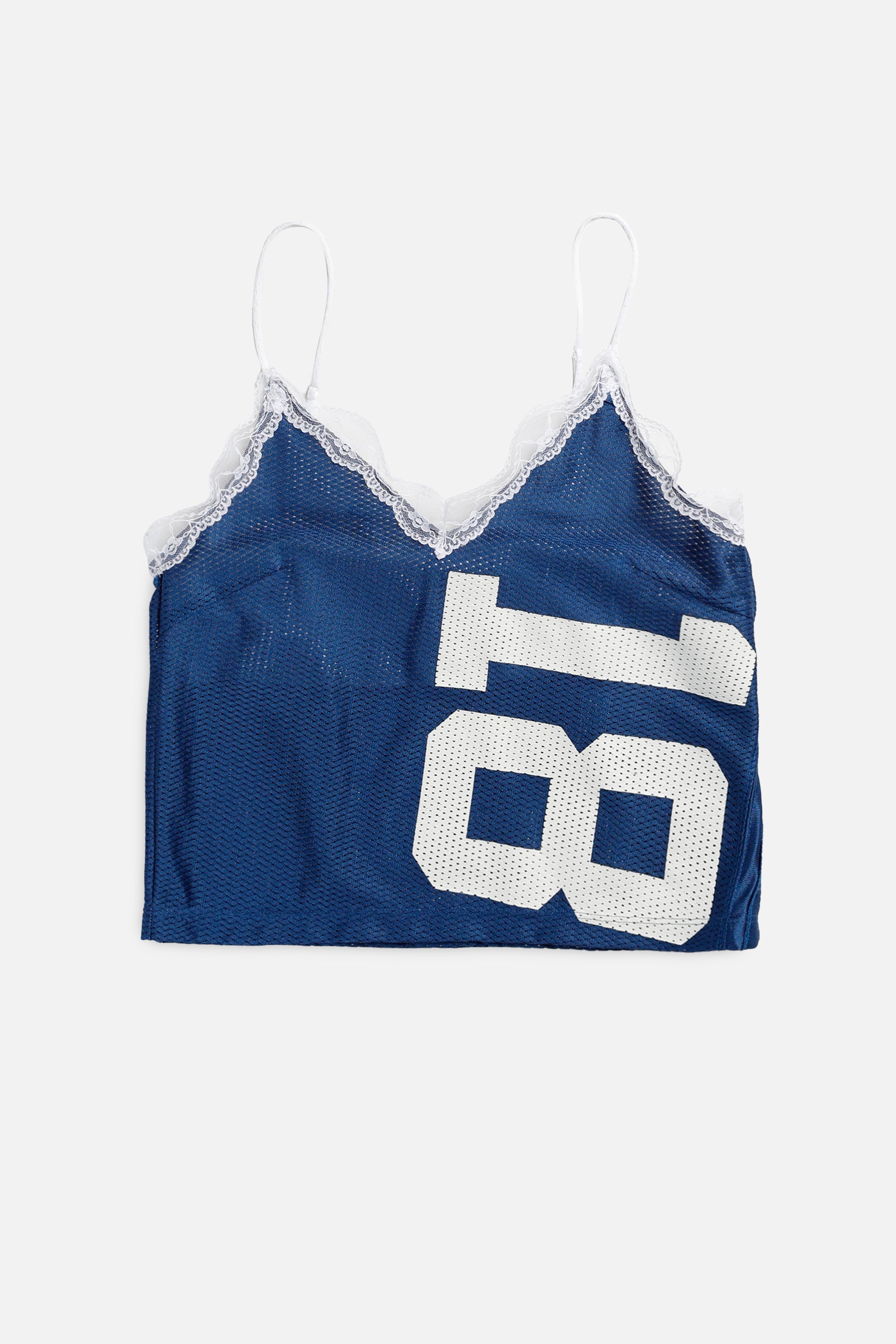 Rework NFL Lace Tank - M-TOPS-NFL-M-Frankie Collective Rare Vintage Streetwear Reworks