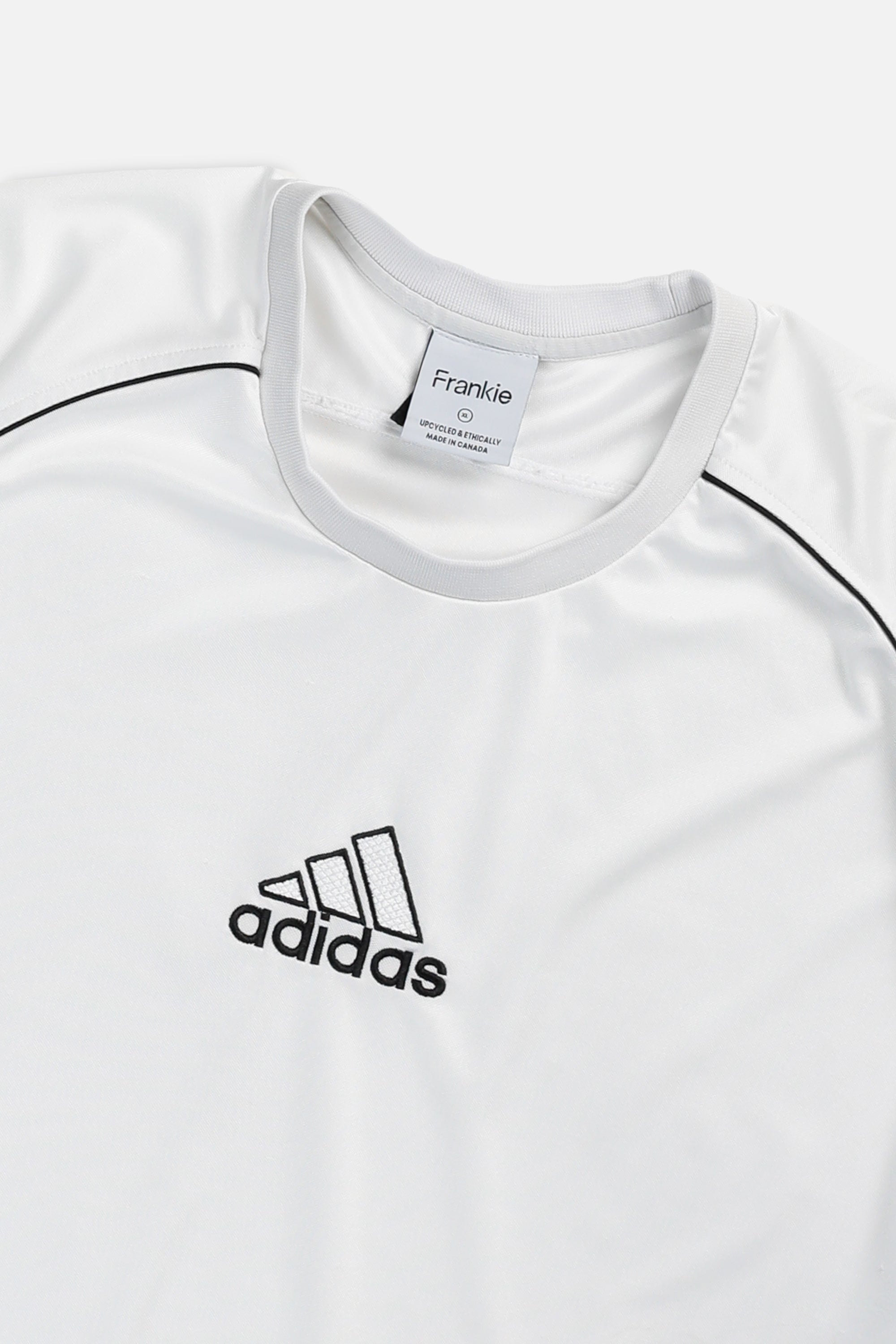 Rework Crop Adidas Soccer Jersey - XL-JERSEYS-Adidas-XL-Frankie Collective Rare Vintage Streetwear Reworks