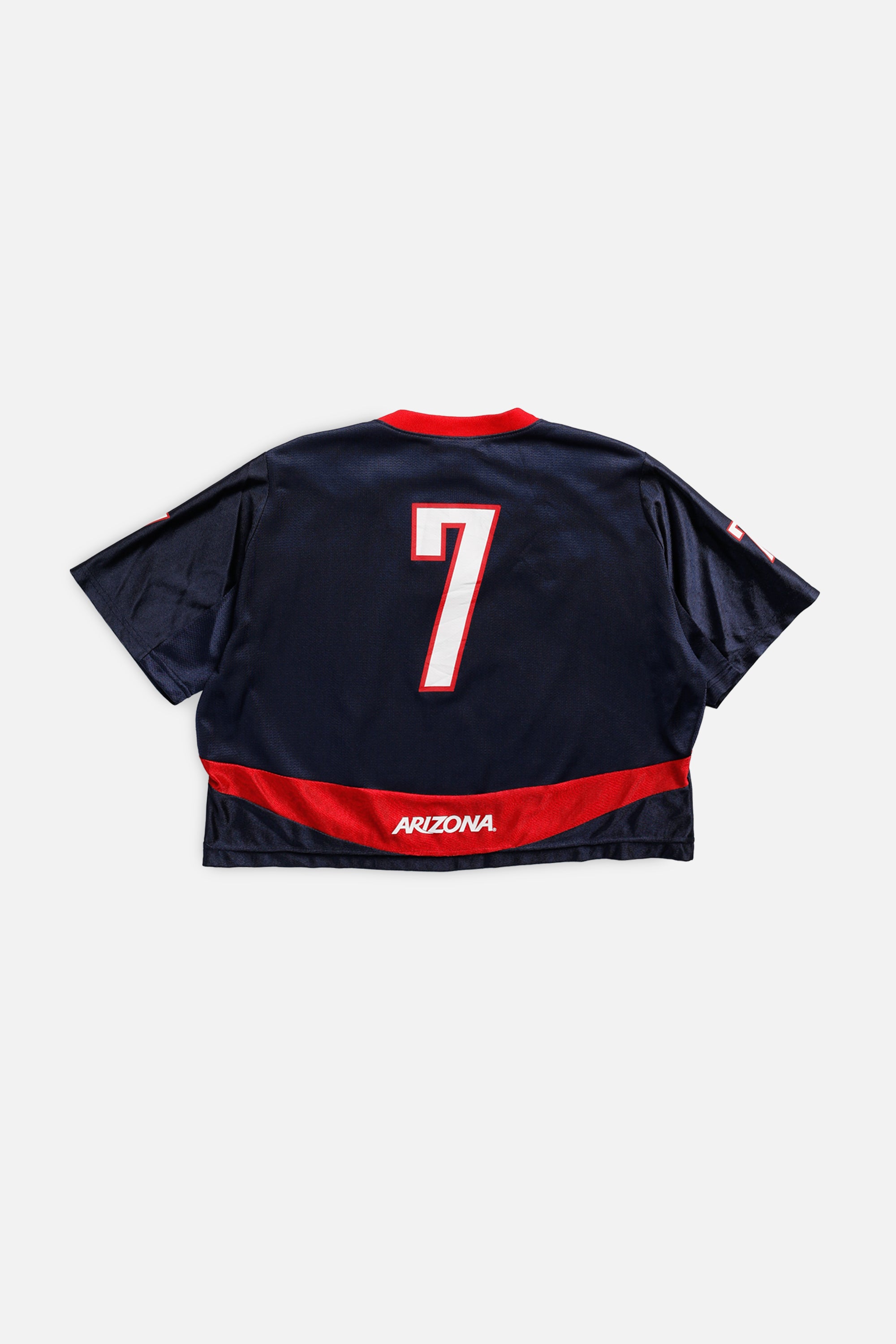 Rework Crop Arizona Wildcats NCAA Jersey - L-JERSEYS-NCAA-L-Frankie Collective Rare Vintage Streetwear Reworks