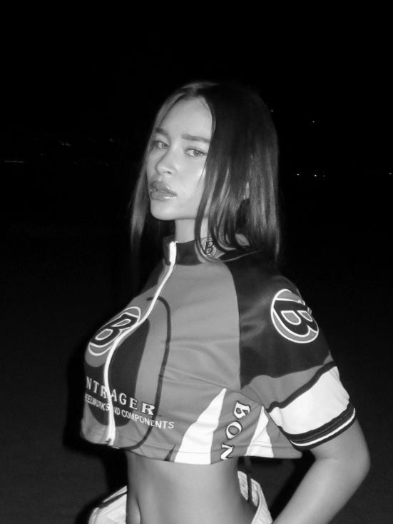 Rework Crop Cycling Jersey - S-JERSEYS-vendor-unknown-S-Frankie Collective Rare Vintage Streetwear Reworks
