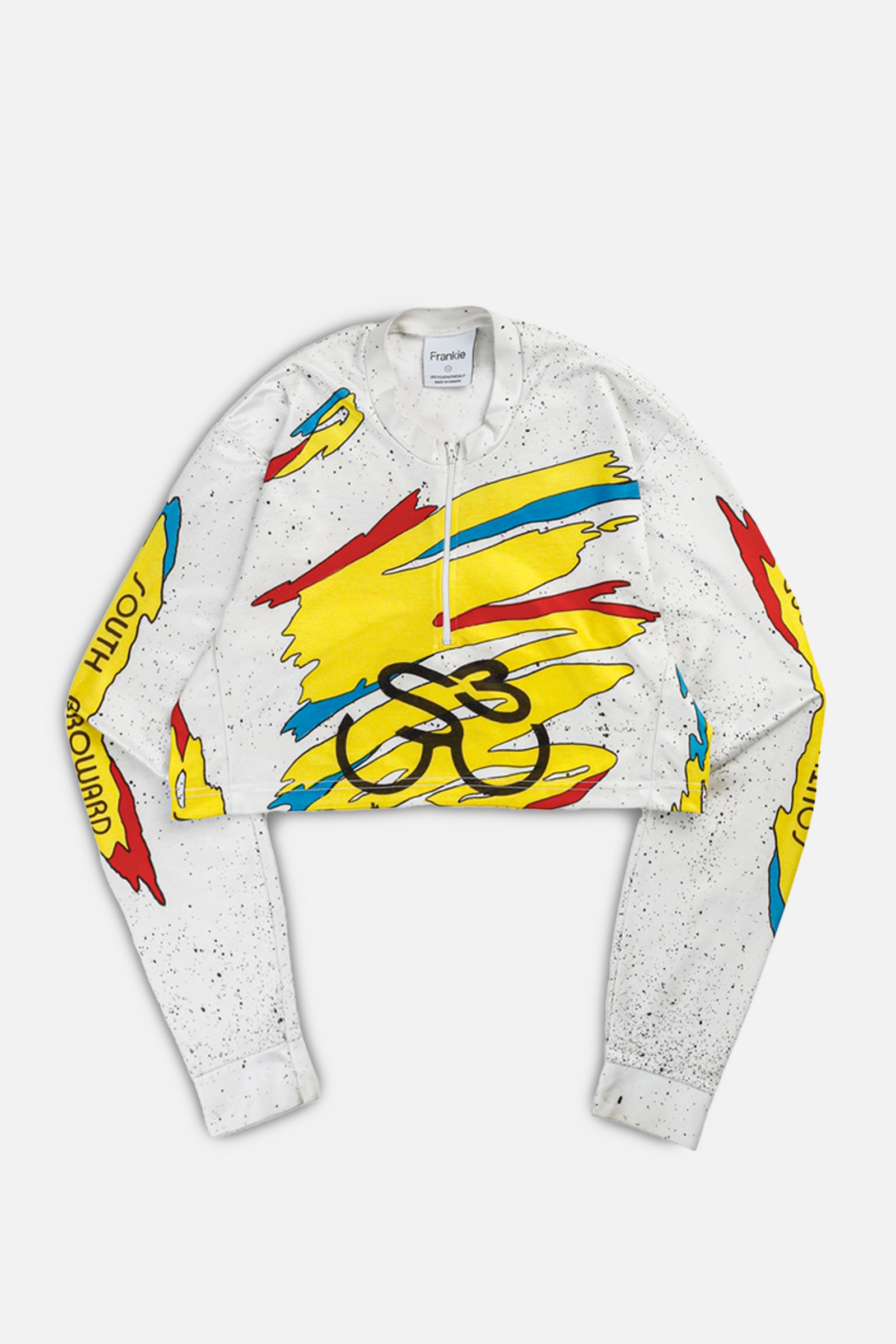 Rework Crop Cycling Jersey - S-JERSEYS-vendor-unknown-S-Frankie Collective Rare Vintage Streetwear Reworks