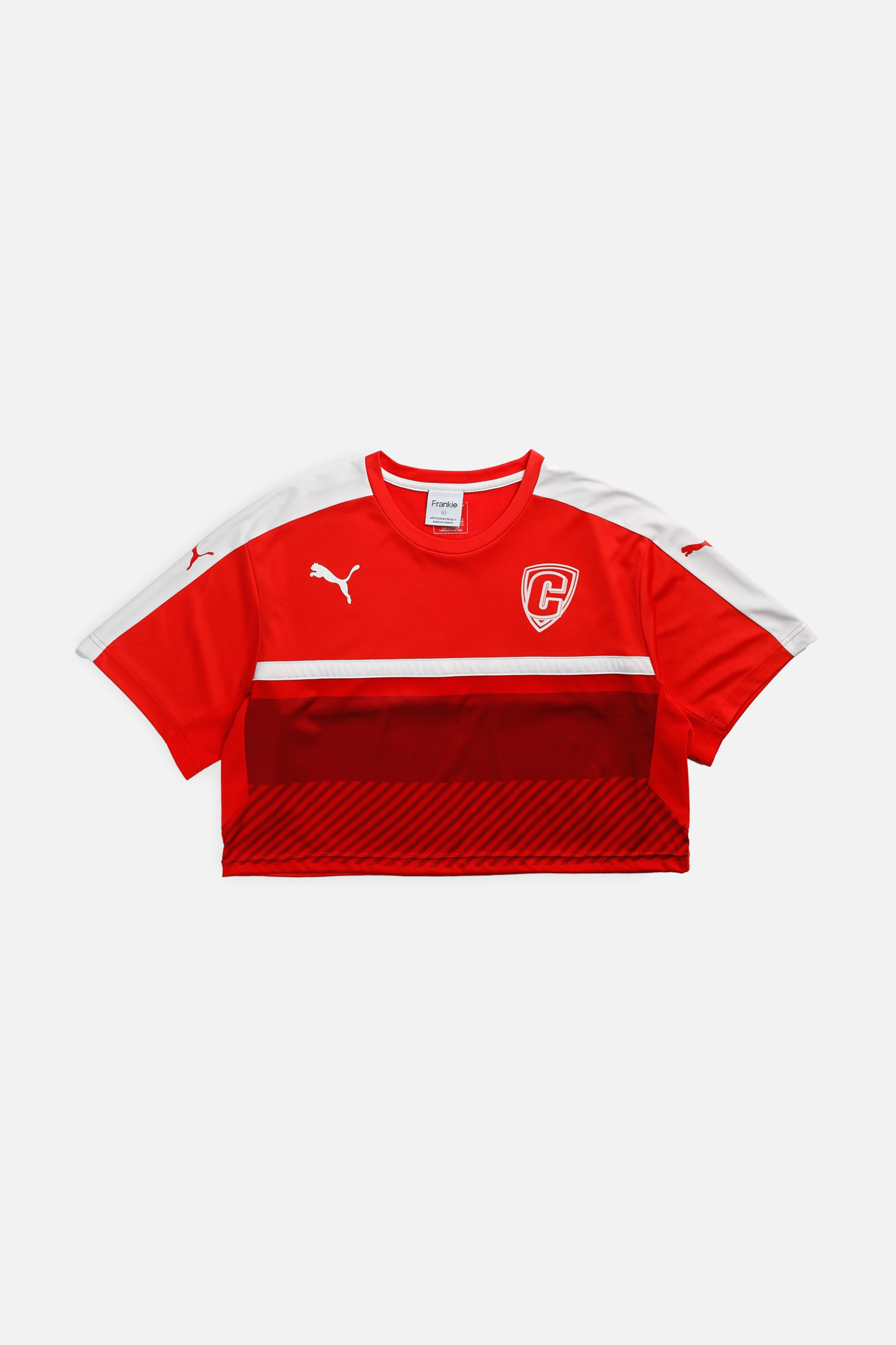 Rework Crop Soccer Jersey - XL-JERSEYS-vendor-unknown-XL-Frankie Collective Rare Vintage Streetwear Reworks