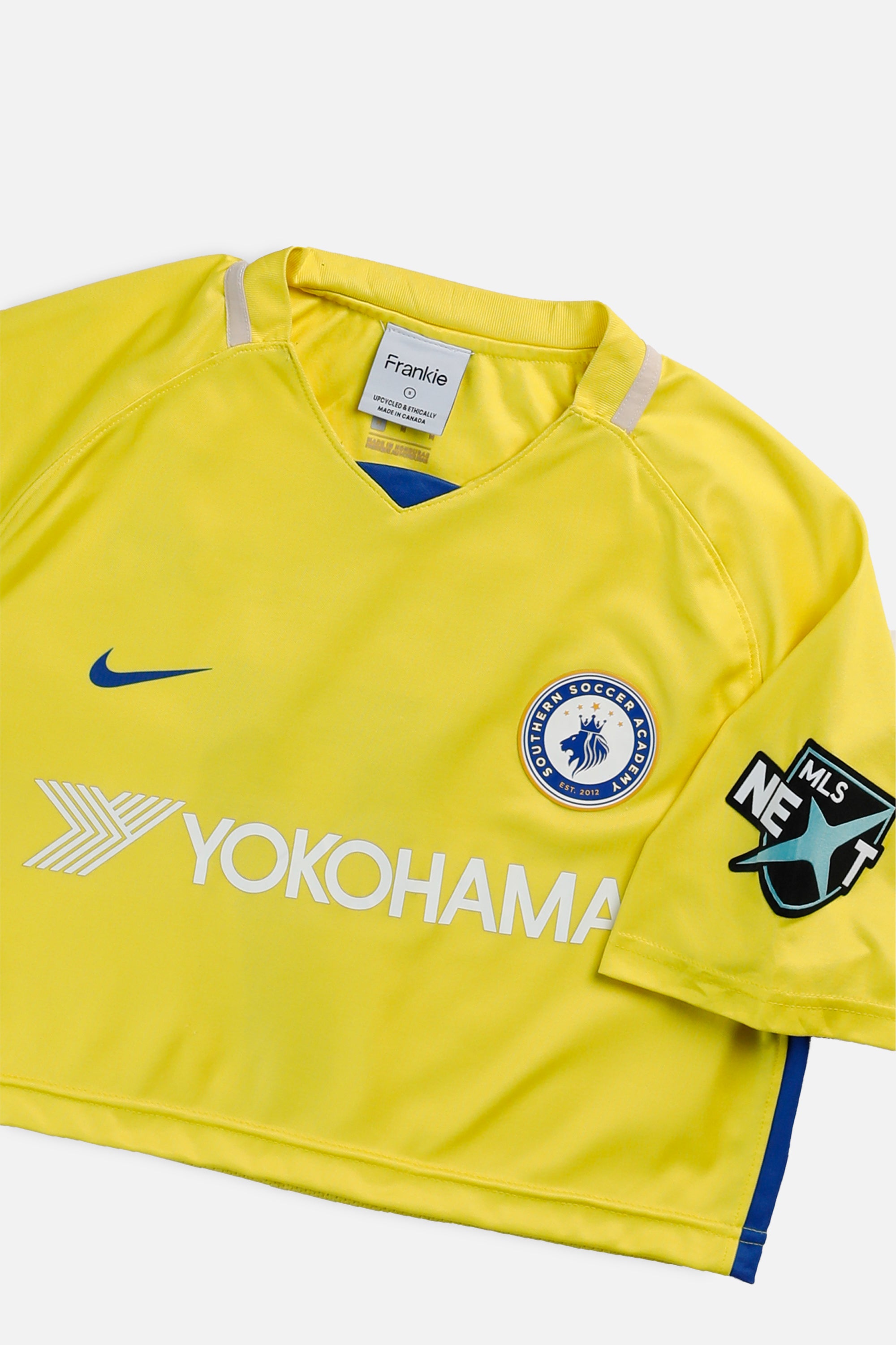 Rework Crop Southern Soccer Academy Soccer Jersey - S-JERSEYS-vendor-unknown-S-Frankie Collective Rare Vintage Streetwear Reworks