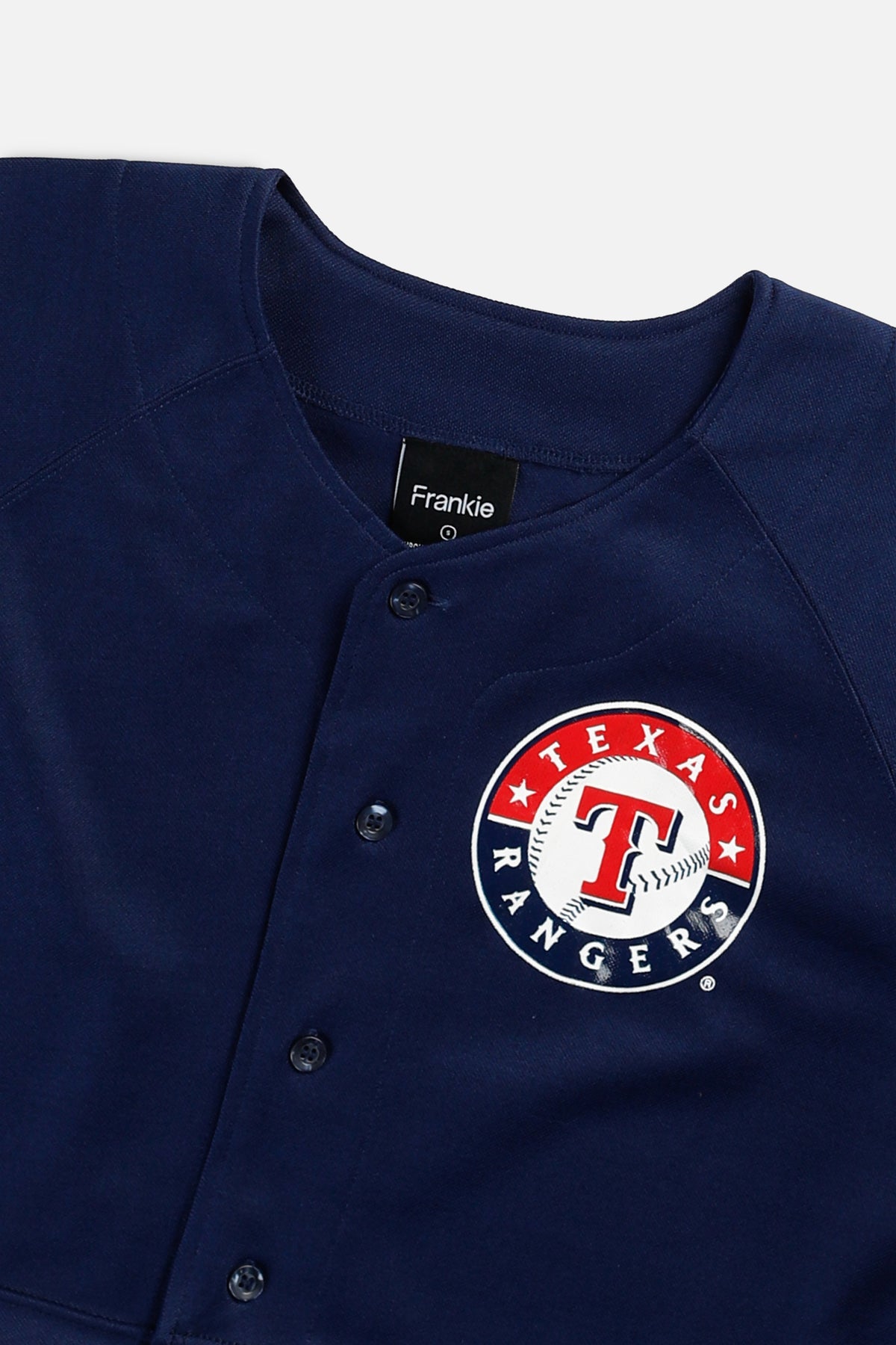 Rework Crop Texas Rangers MLB Jersey - S-JERSEYS-MLB-S-Frankie Collective Rare Vintage Streetwear Reworks