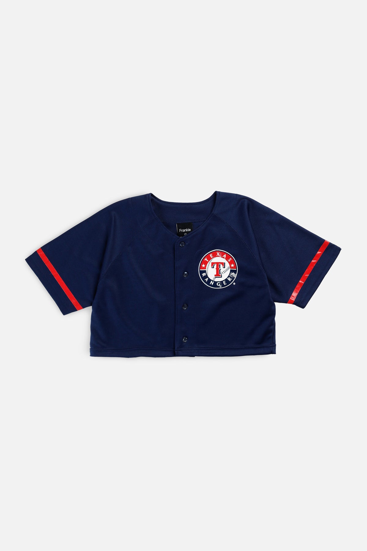 Rework Crop Texas Rangers MLB Jersey - S-JERSEYS-MLB-S-Frankie Collective Rare Vintage Streetwear Reworks