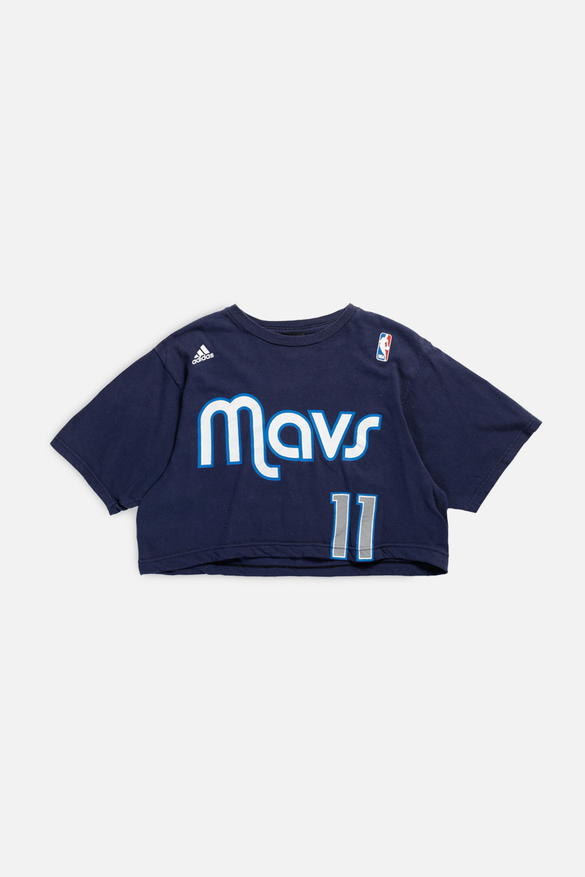 Rework Dallas Mavericks NBA Crop Tee - S-TOPS-NBA-S-Frankie Collective Rare Vintage Streetwear Reworks