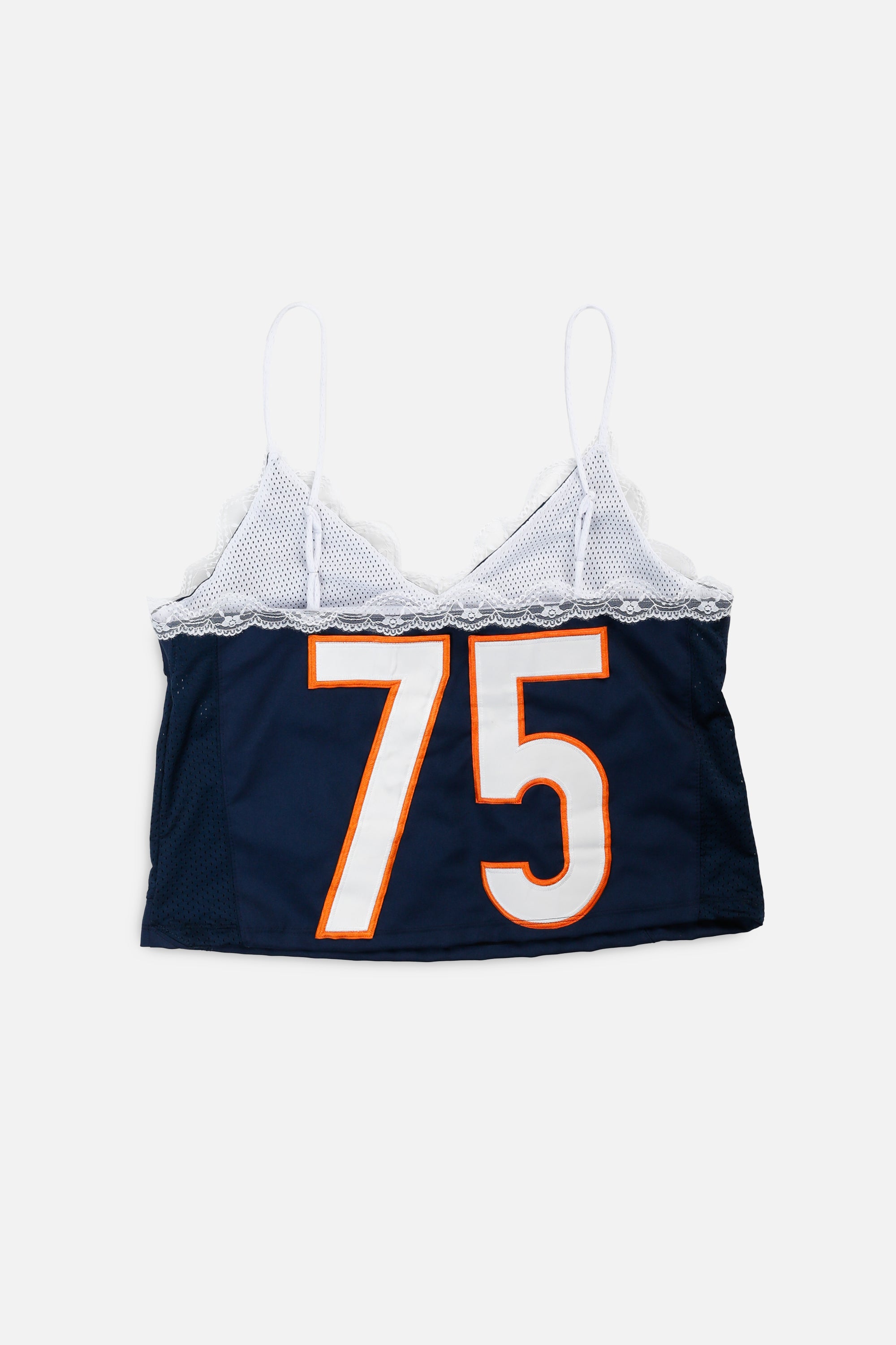 Rework Denver Broncos NFL Lace Tank - XL-TOPS-NFL-XL-Frankie Collective Rare Vintage Streetwear Reworks