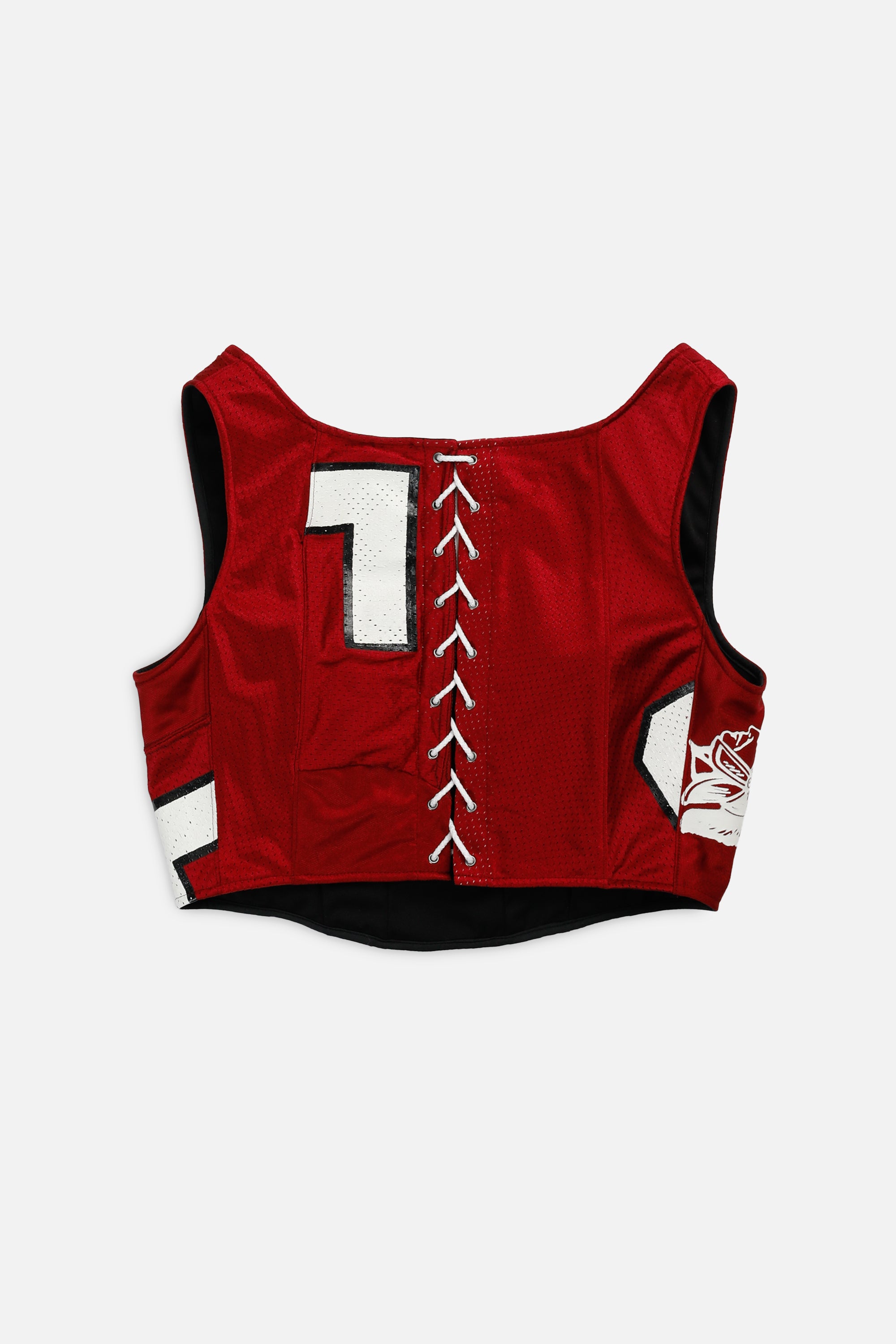 Rework Football Corset - XL-TOPS-vendor-unknown-XL-Frankie Collective Rare Vintage Streetwear Reworks