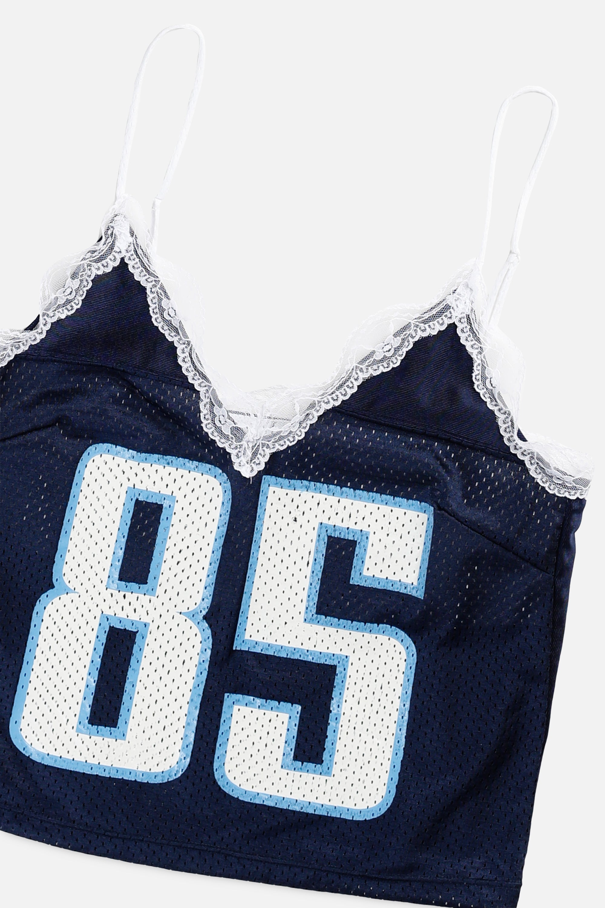 Rework NFL Lace Tank - M-TOPS-NFL-M-Frankie Collective Rare Vintage Streetwear Reworks