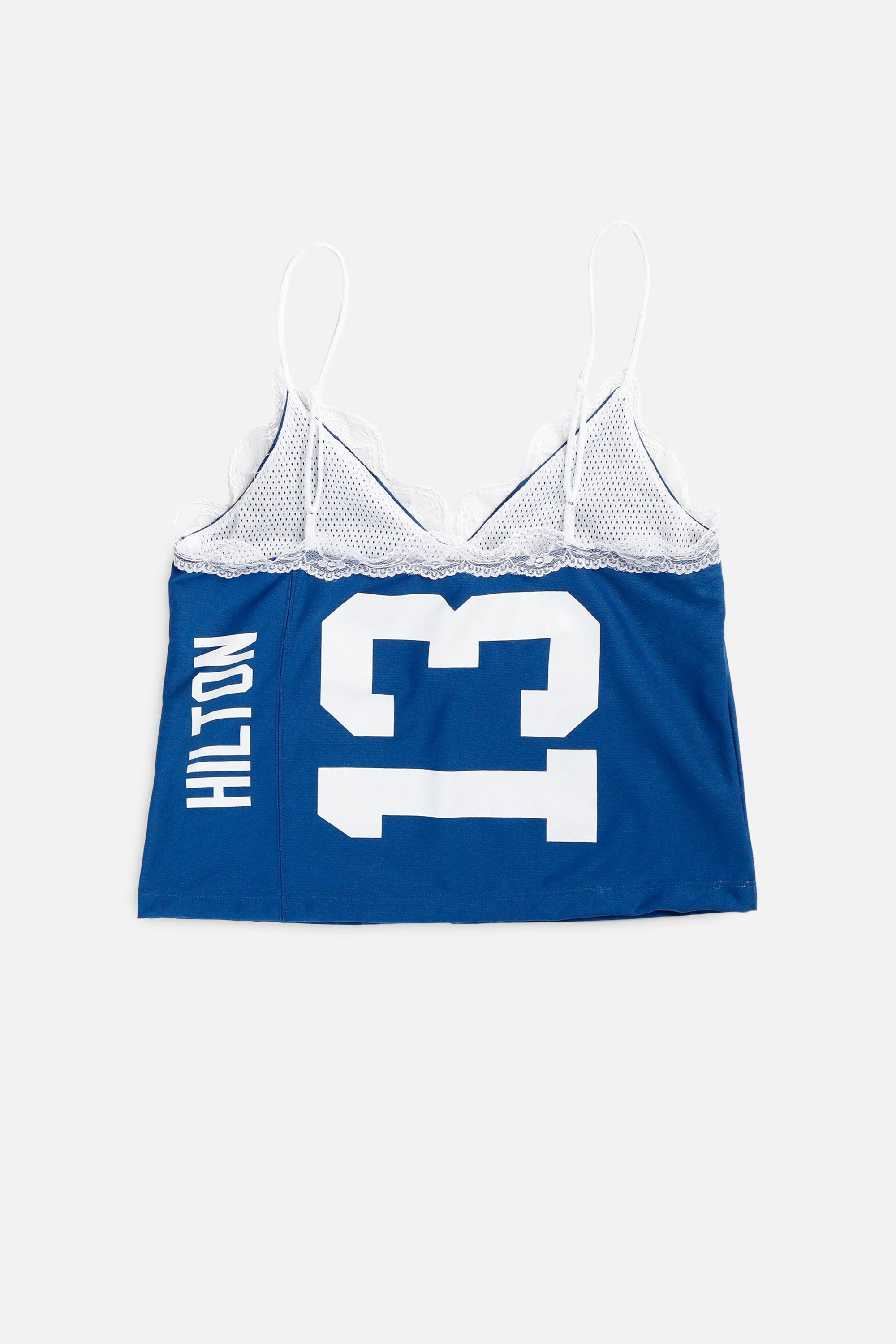 Rework Indianapolis Colts NFL Lace Tank - M-TOPS-NFL-M-Frankie Collective Rare Vintage Streetwear Reworks
