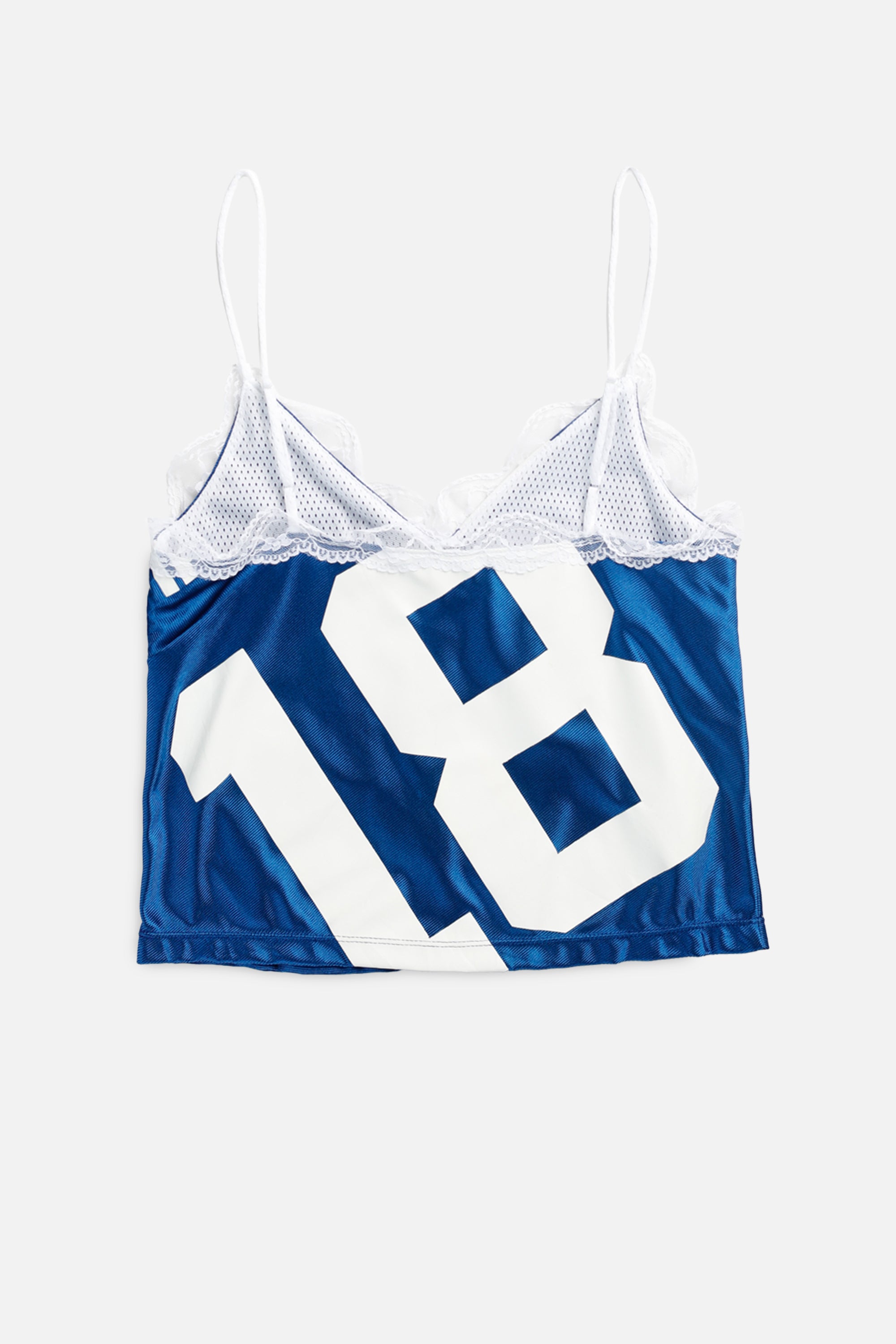 Rework Indianapolis Colts NFL Lace Tank - XS-TOPS-NFL-XS-Frankie Collective Rare Vintage Streetwear Reworks