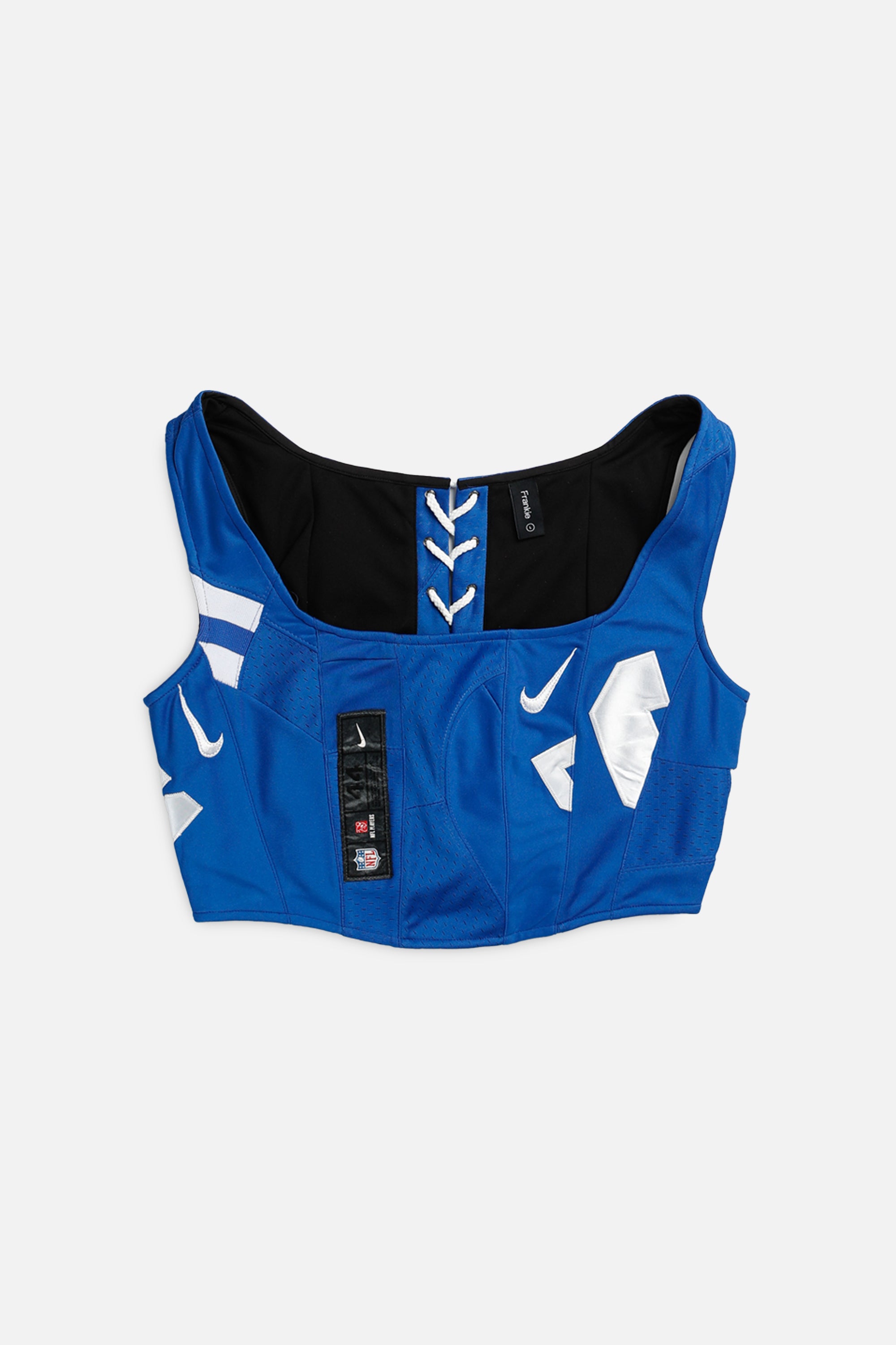 Rework Indianapolis Colts NFL Corset - L-TOPS-NFL-L-Frankie Collective Rare Vintage Streetwear Reworks