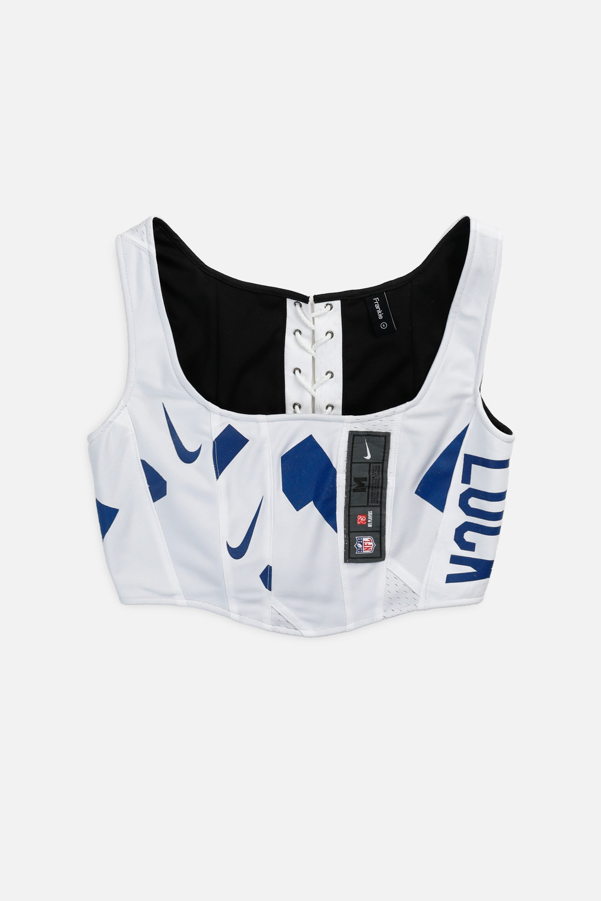 Rework Indianapolis Colts NFL Corset - S-TOPS-NFL-S-Frankie Collective Rare Vintage Streetwear Reworks