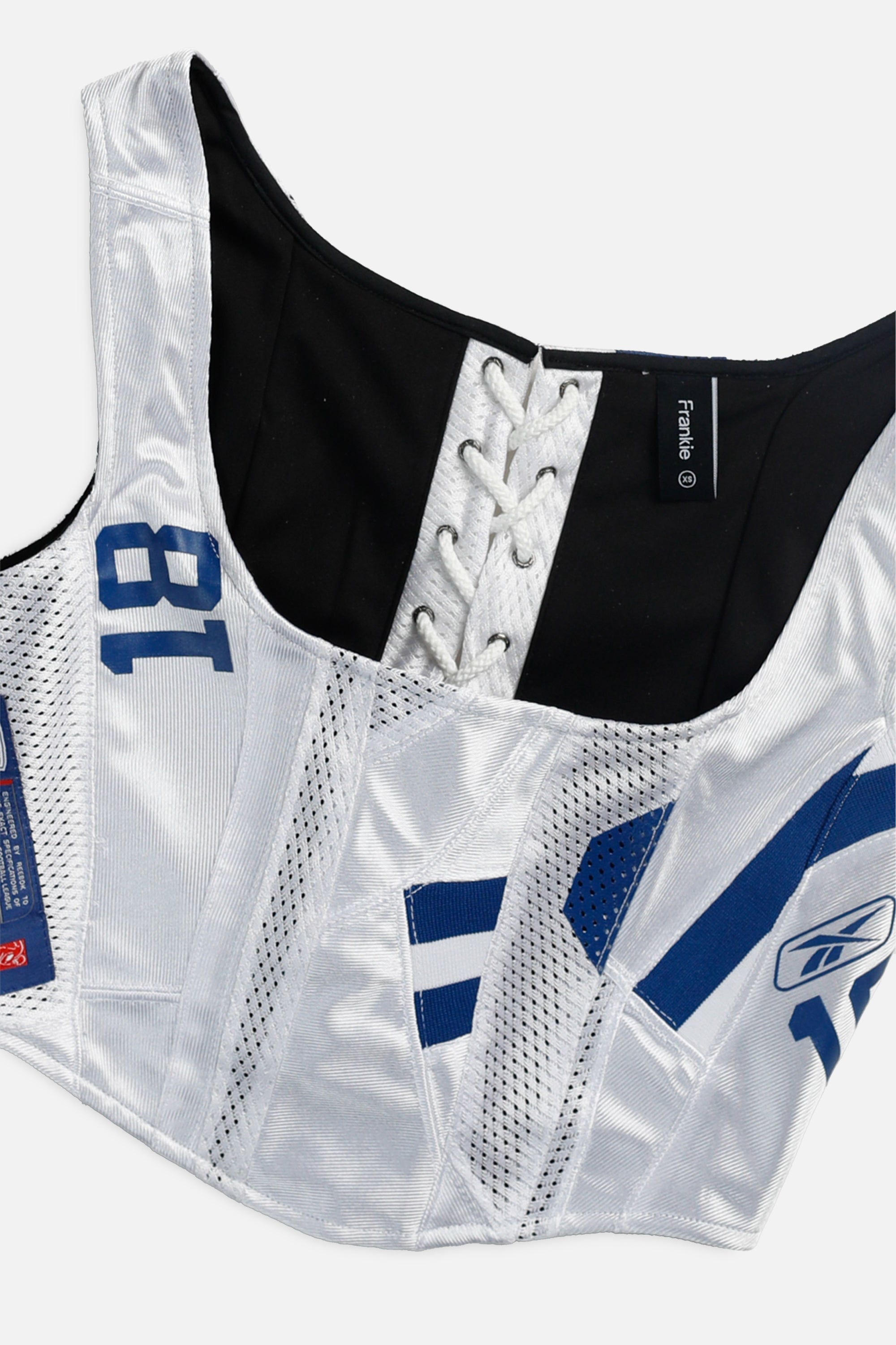 Rework Indianapolis Colts NFL Corset - XS-TOPS-NFL-XS-Frankie Collective Rare Vintage Streetwear Reworks