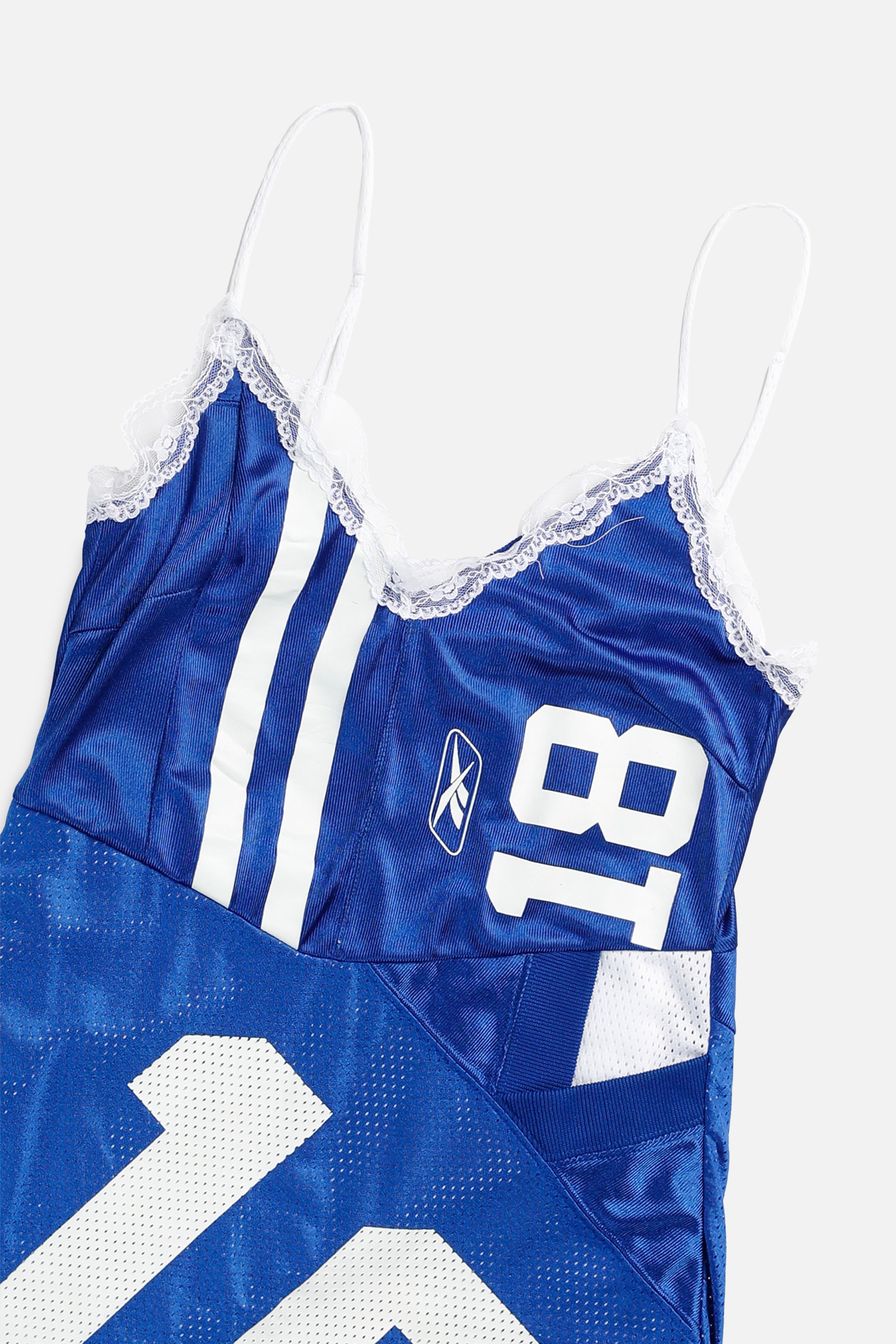 Rework Indianapolis Colts NFL Lace Dress - XS-DRESSES-NFL-XS-Frankie Collective Rare Vintage Streetwear Reworks