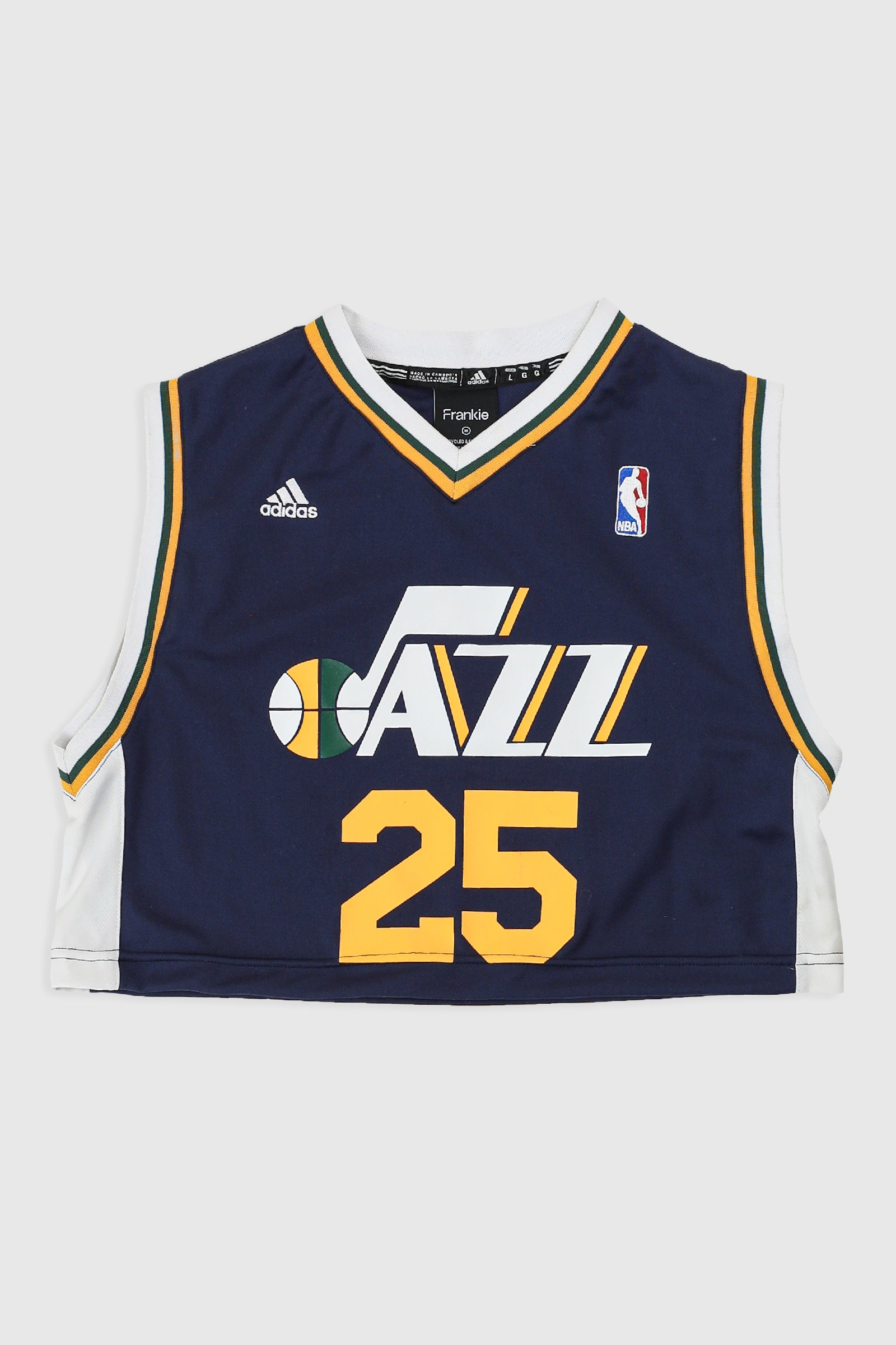 Rework Jazz Crop Jersey - M-JERSEYS-NBA-Frankie Collective Rare Vintage Streetwear Reworks