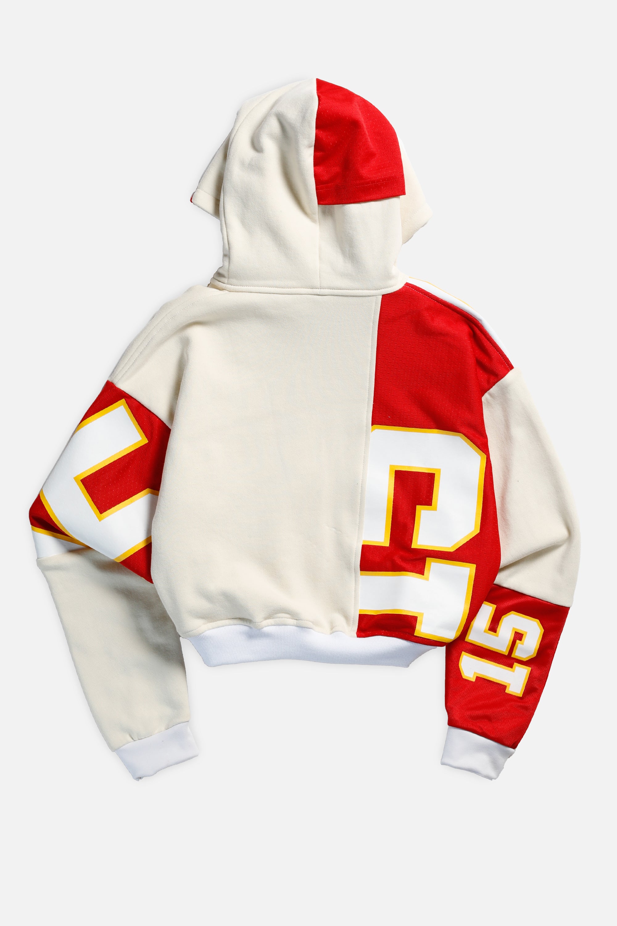 Rework Kansas City Cheifs Crop Zip Hoodie - XS-SWEATERS-NFL-Frankie Collective