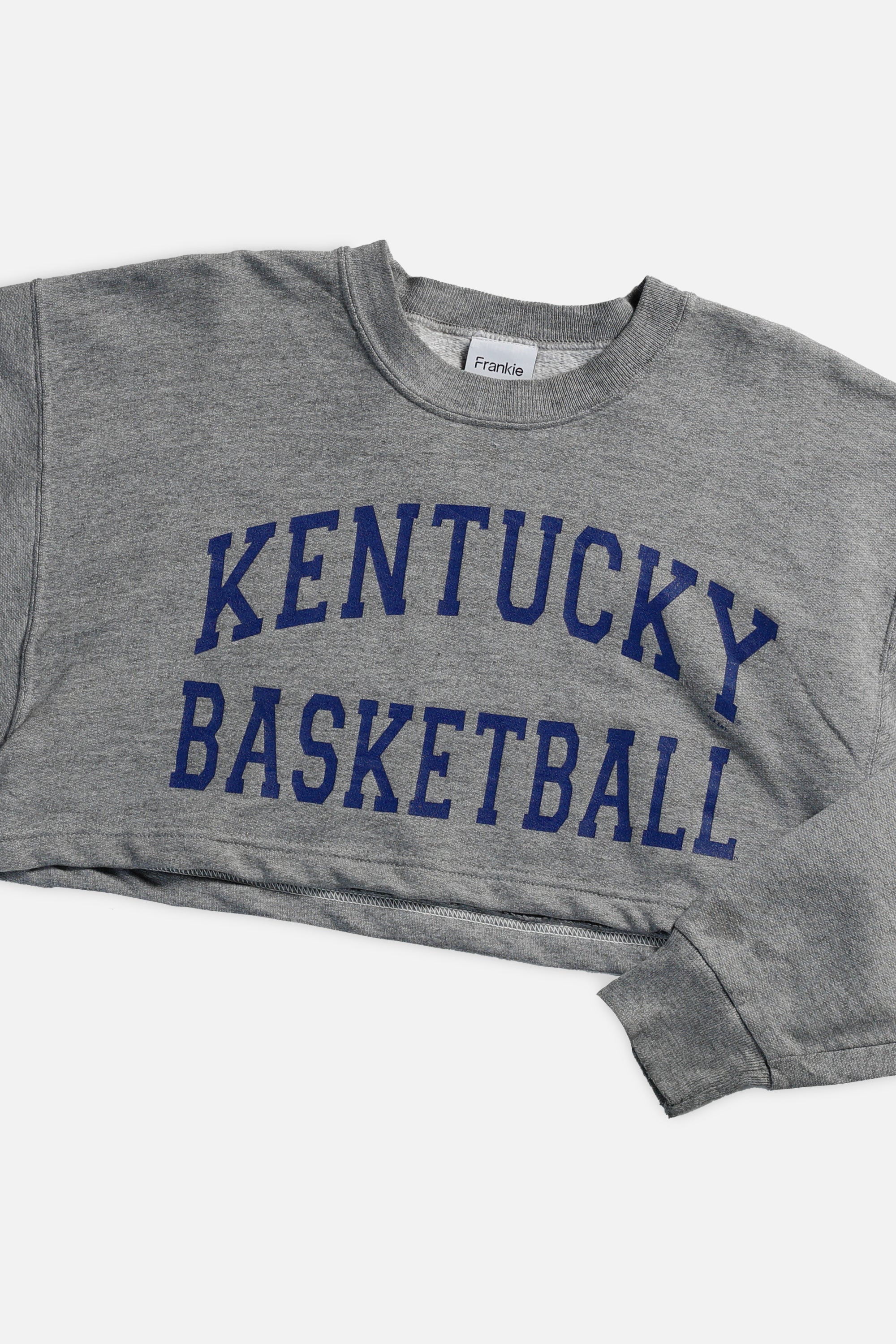 Rework Kentucky Basketball Crop Sweatshirt - L-SWEATERS-NCAA-Frankie Collective