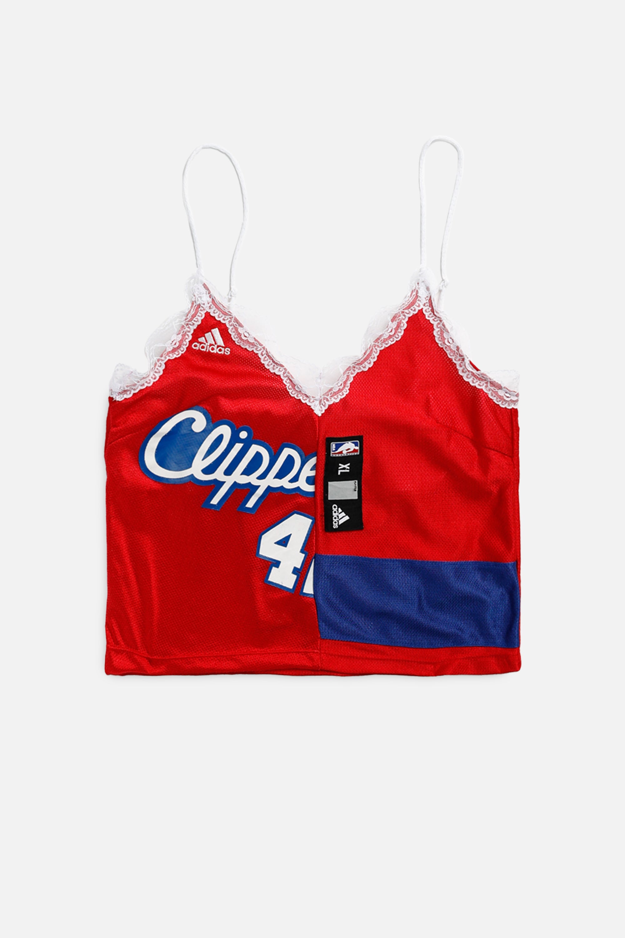 Rework LA Clippers NBA Lace Tank - S-TOPS-NBA-S-Frankie Collective Rare Vintage Streetwear Reworks