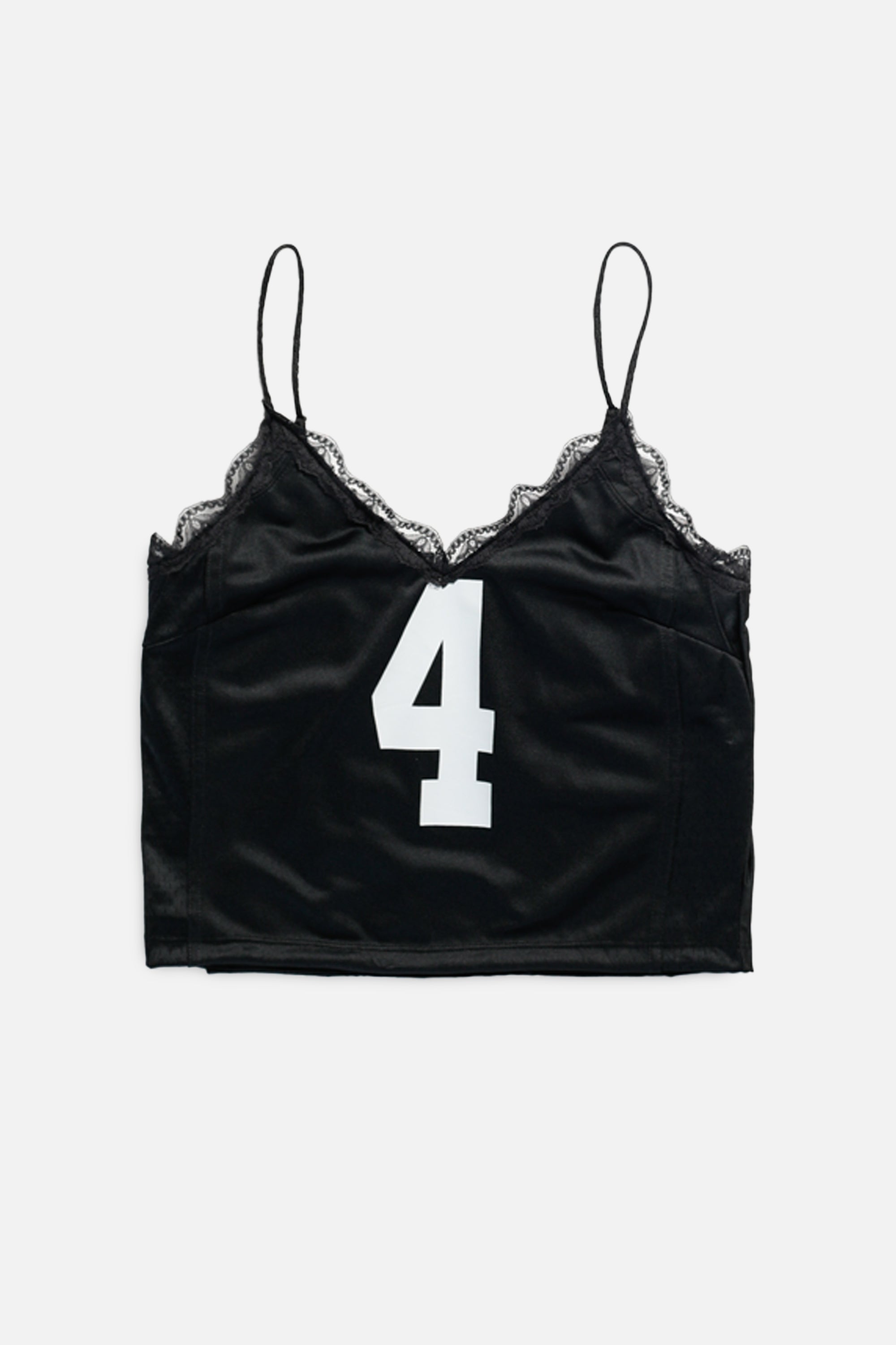 Rework Las Vegas Raiders NFL Lace Tank - S-TOPS-NFL-S-Frankie Collective Rare Vintage Streetwear Reworks